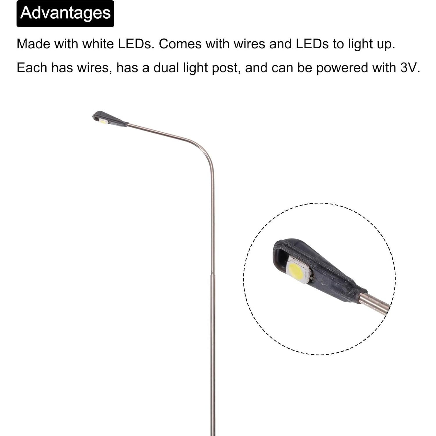 Lámparas LED de Faroles para Ferrocarril MECCANIXITY 20cm 3V