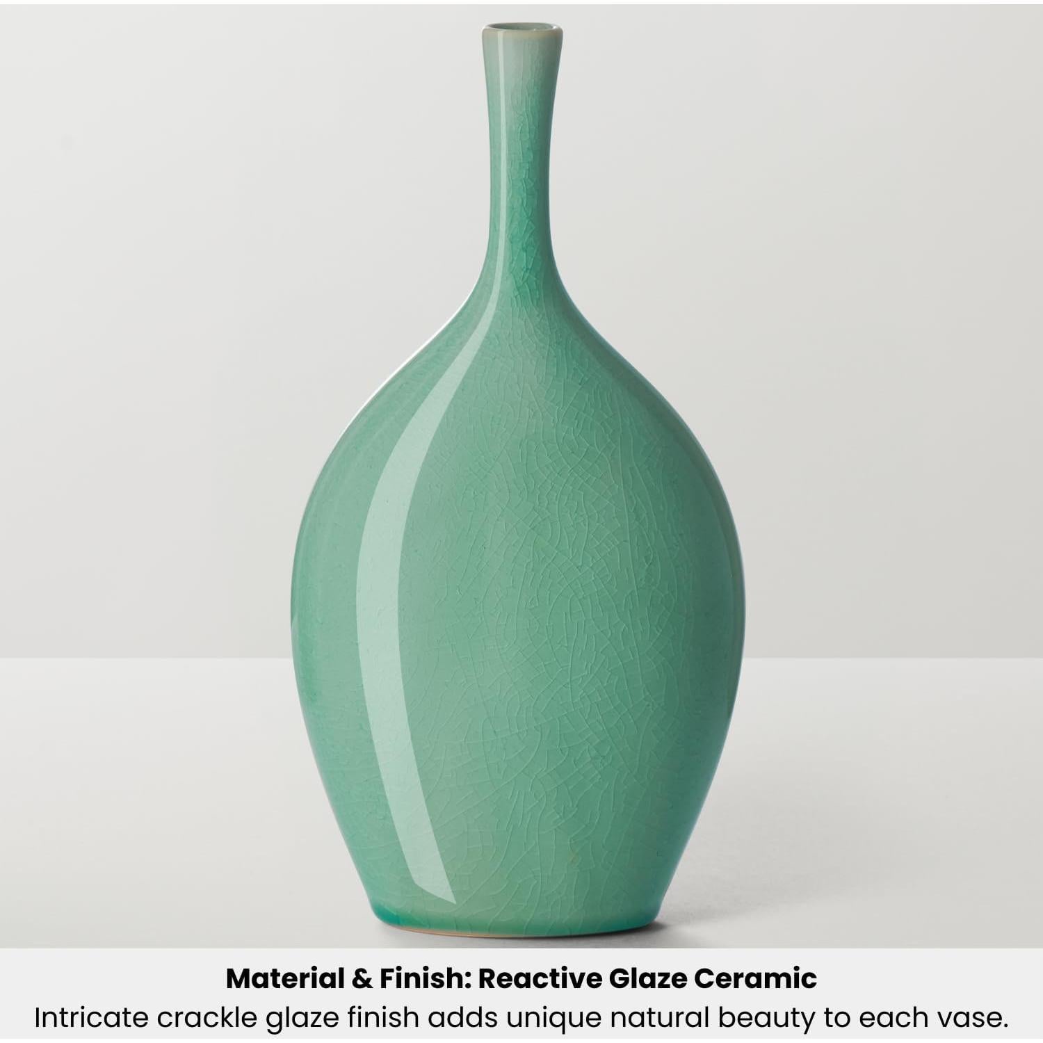 Jarrón de Cerámica Torre & Tagus Lilo Verde 22.23 cm