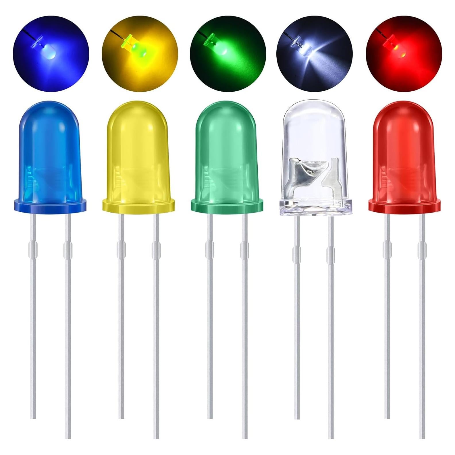 Kit de 100 Diodos LED 5mm eBOOT - 5 Colores Brillantes