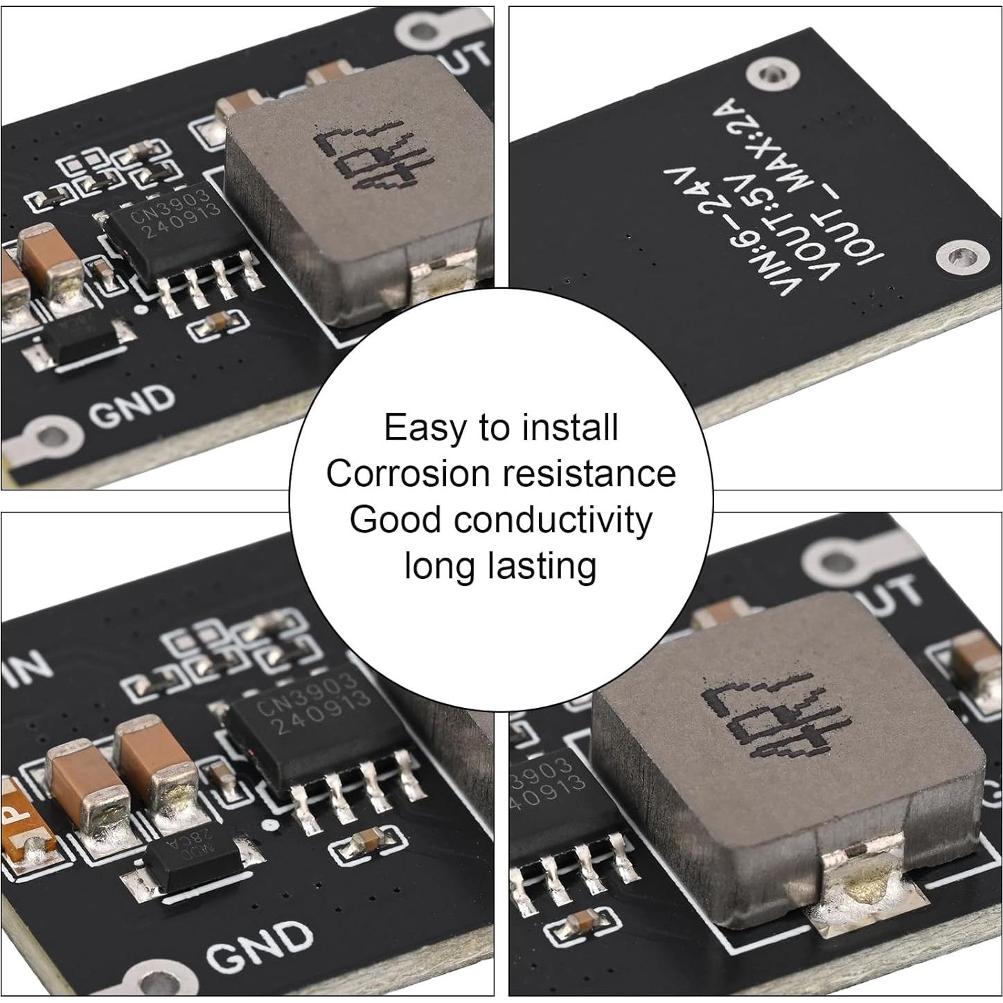 6 Módulos Convertidores Buck DC-DC 6-24V a 5V 2A QEBIDUM