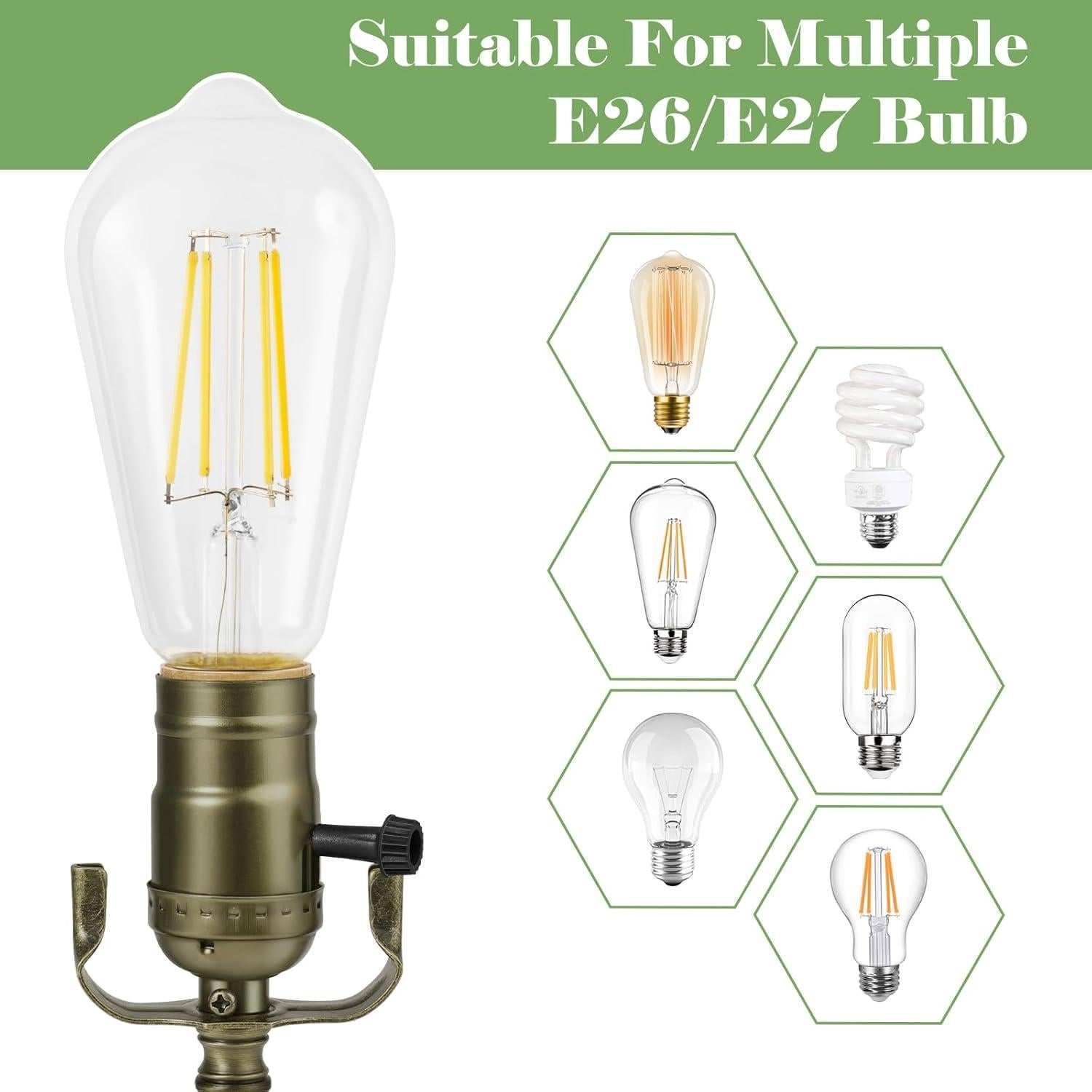 Kit de Lámpara Baocuz con Cable 3.66m y Socket E26/E27