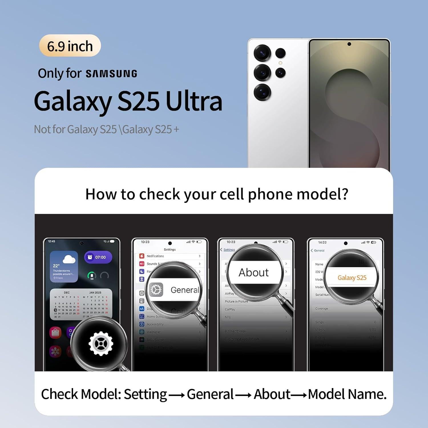 Funda Ultra Delgado LITNEMC para Samsung Galaxy S25 Ultra 6.9"