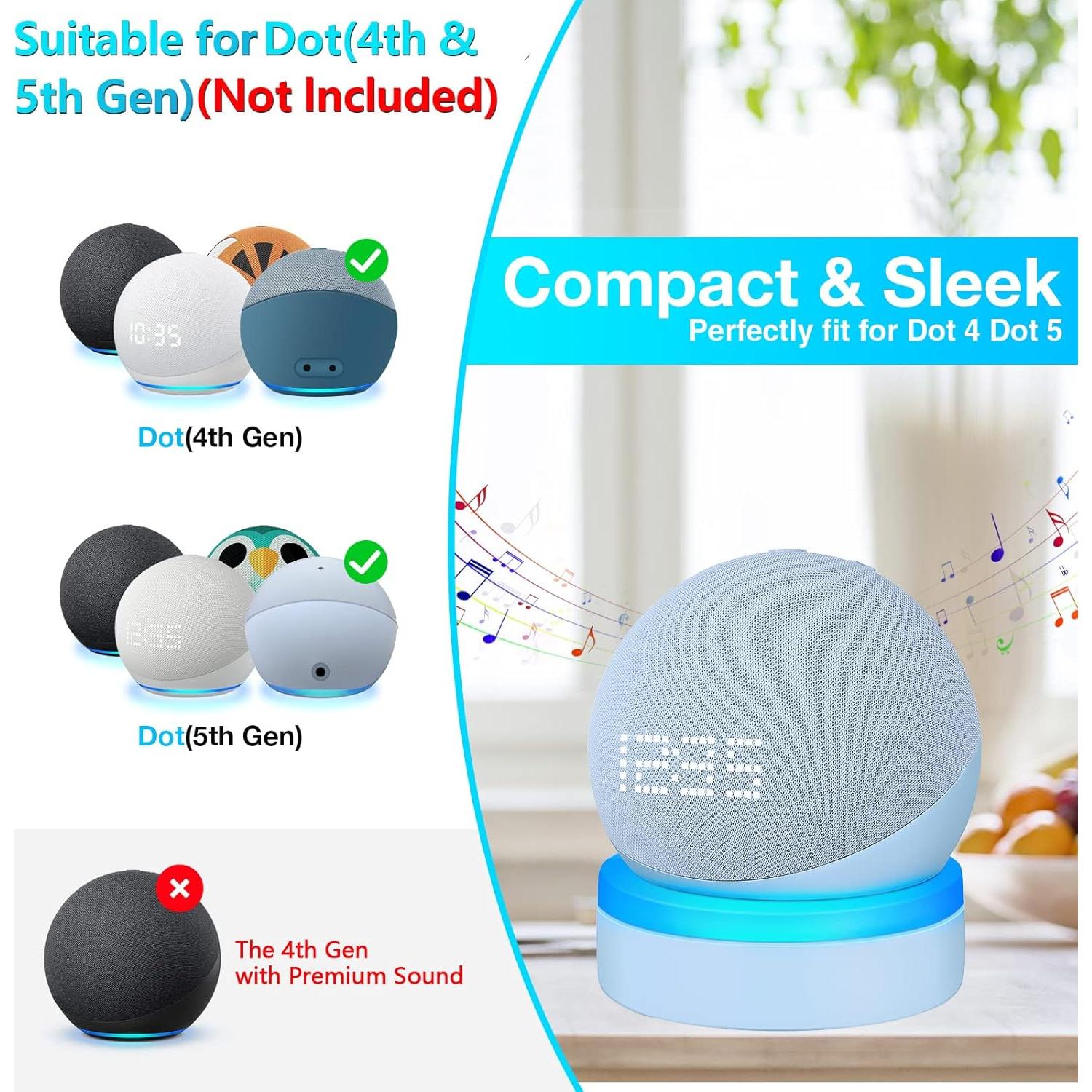 Soporte de Mesa ZUOLACO para Echo Dot 4ta/5ta Gen con Luz