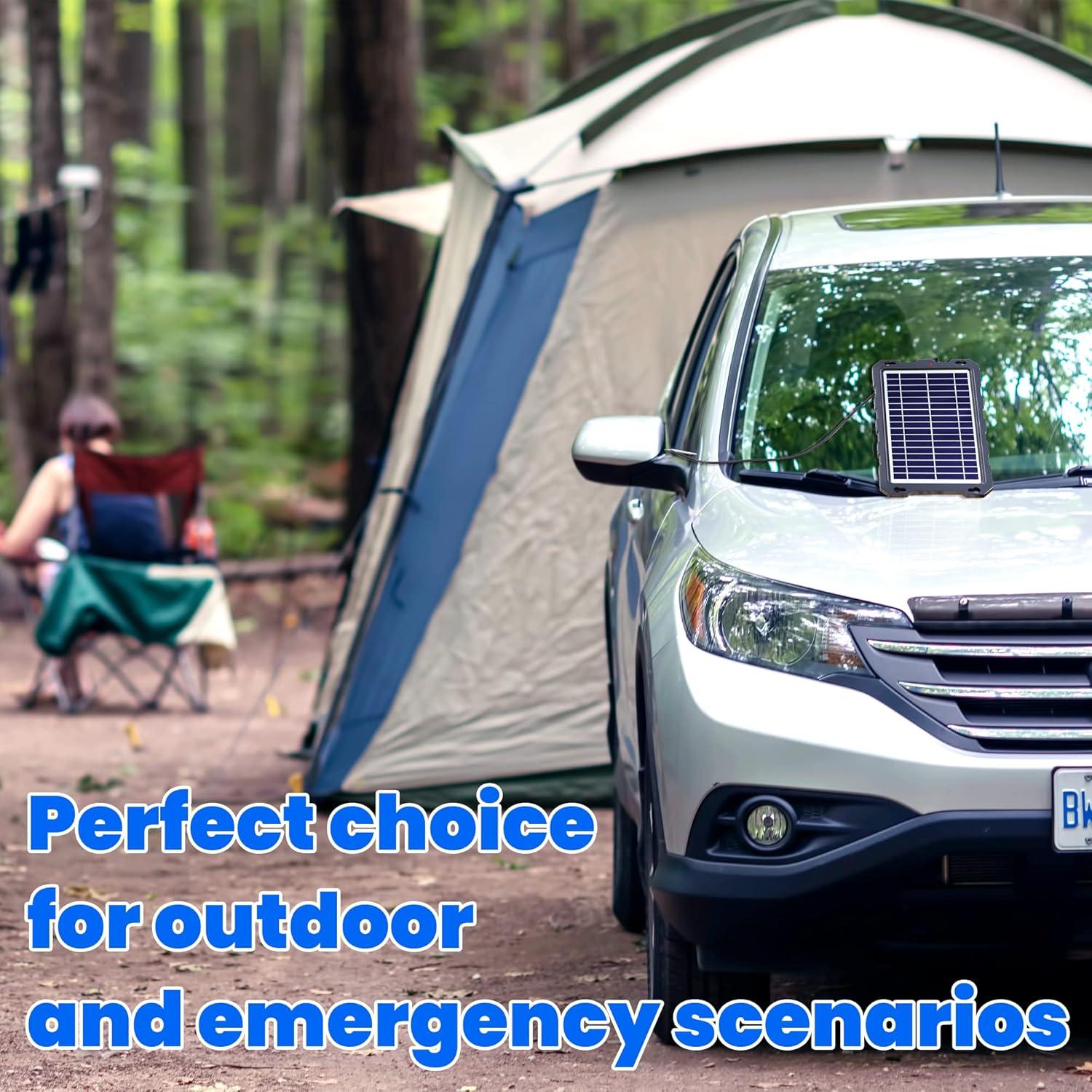 Cargador Solar POWOXI 7.5W 12V Impermeable para Baterías