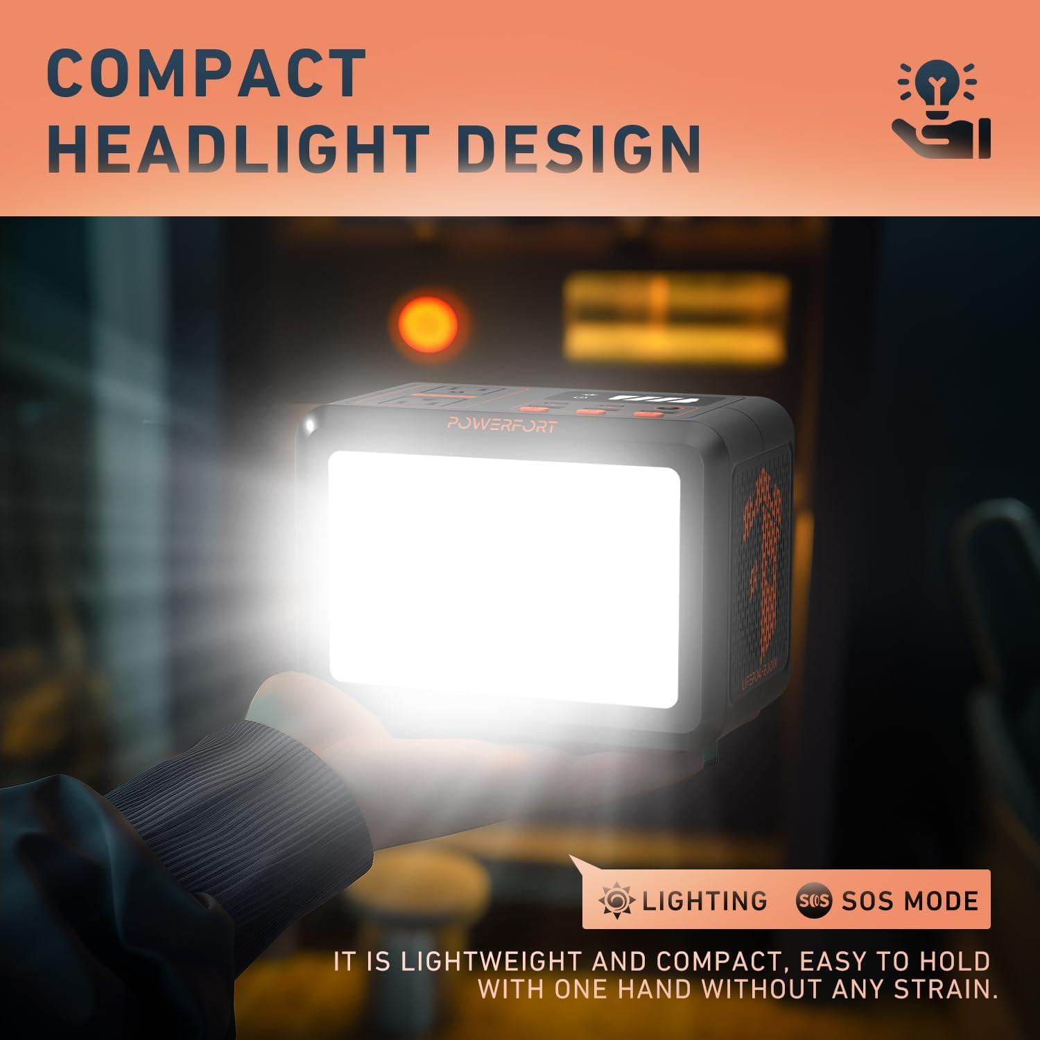 Estación de Energía Portátil PowerFort PF200 150W 99Wh AC USB