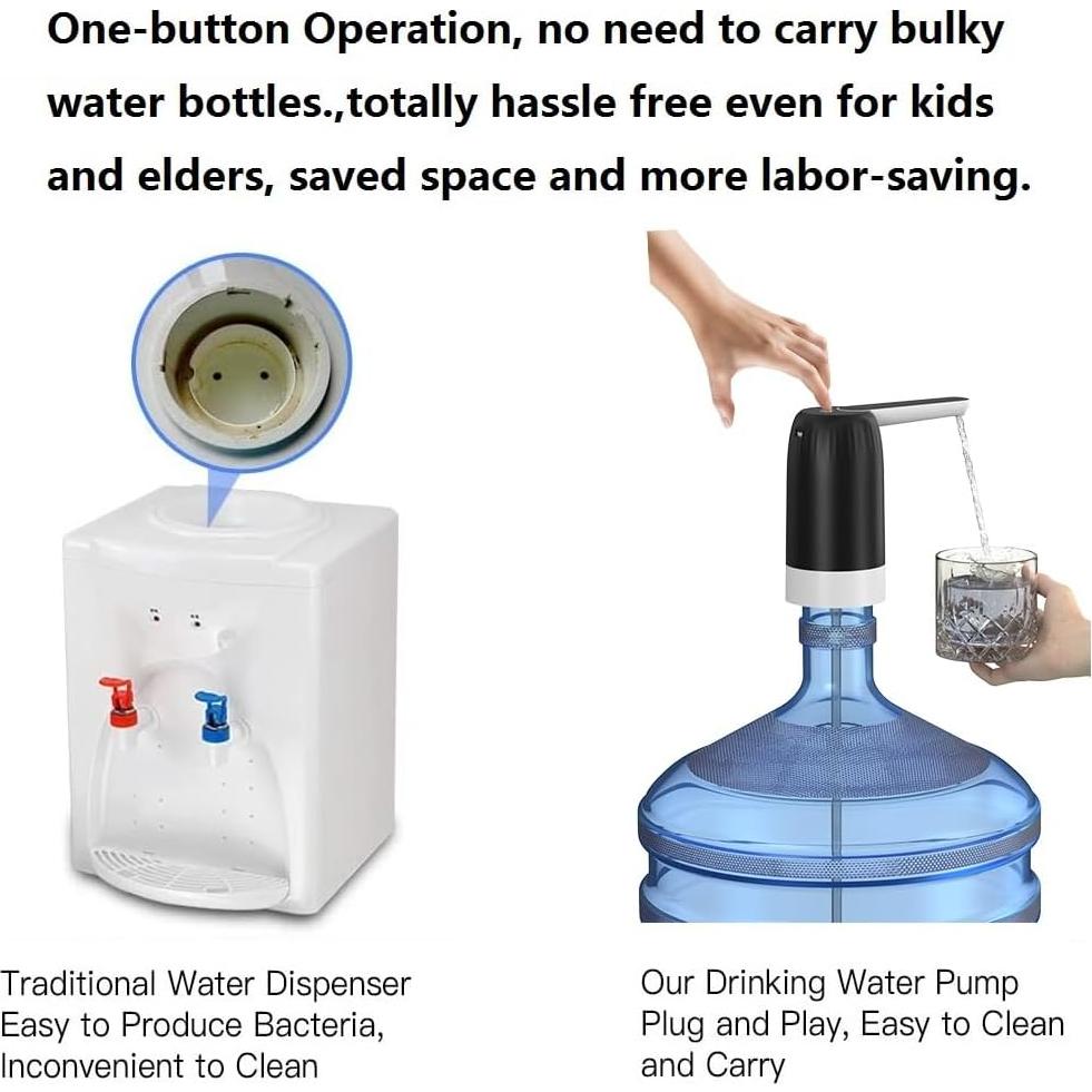 Dispensador de Agua Eléctrico Myvision 5 Galones USB - Negro