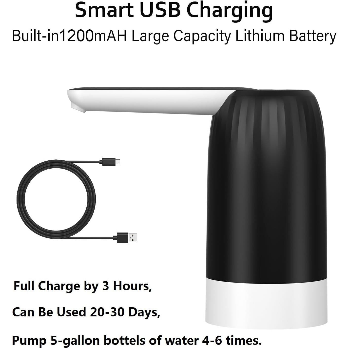 Dispensador de Agua Eléctrico Myvision 5 Galones USB - Negro