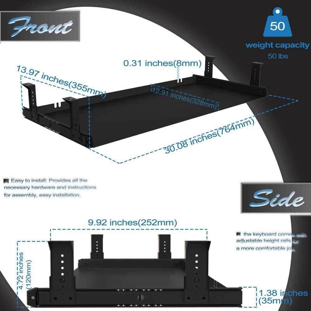 Bandeja para Teclado FRMSAET Metal 73.96x32.77 cm Ajustable