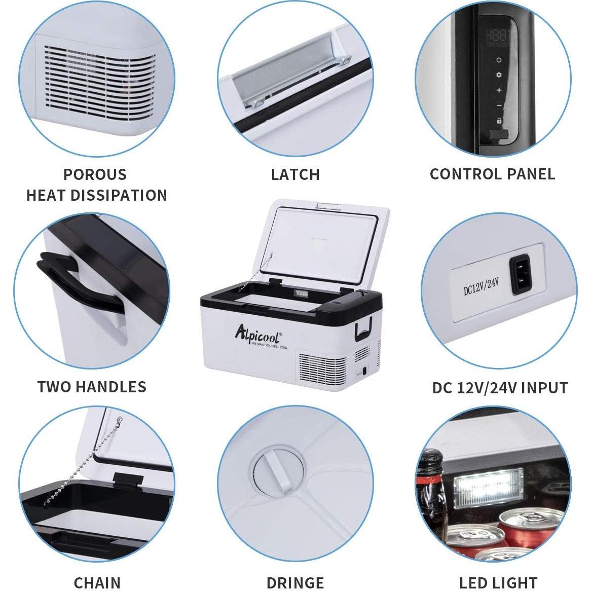 Congelador Portátil Alpicool K18 18L 12V Enfriamiento Rápido