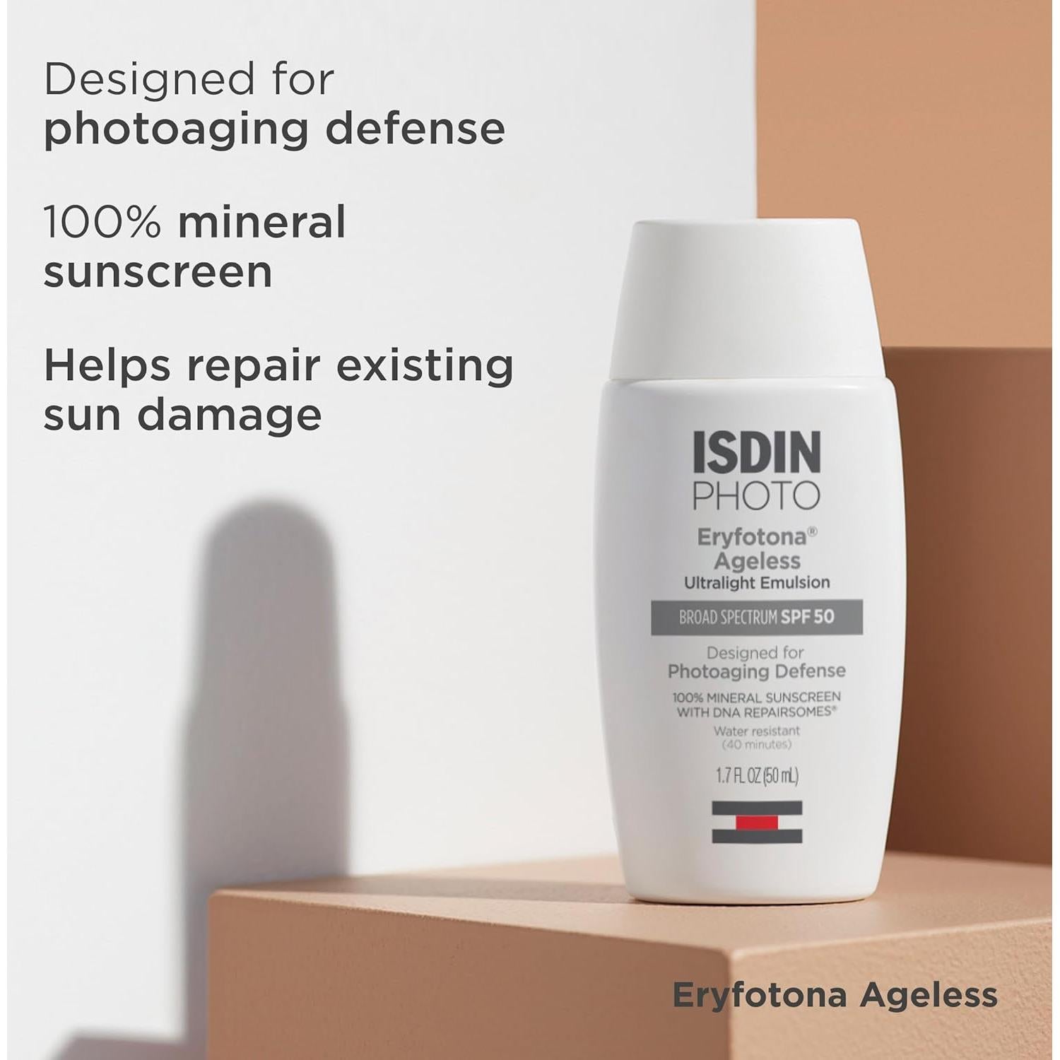 Protector Solar Mineral Tinteado ISDIN Eryfotona Ageless SPF 50+
