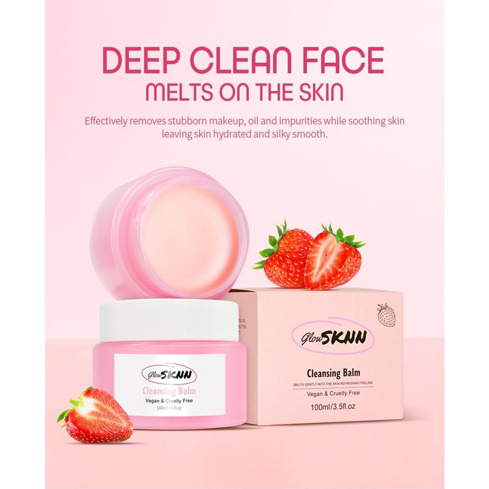 Bálsamo Limpiador Desmaquillante Natural GLOWSKNN 100g Fresa