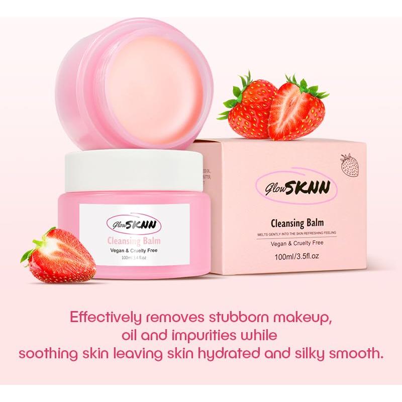 Bálsamo Limpiador Desmaquillante Natural GLOWSKNN 100g Fresa