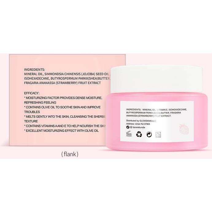 Bálsamo Limpiador Desmaquillante Natural GLOWSKNN 100g Fresa