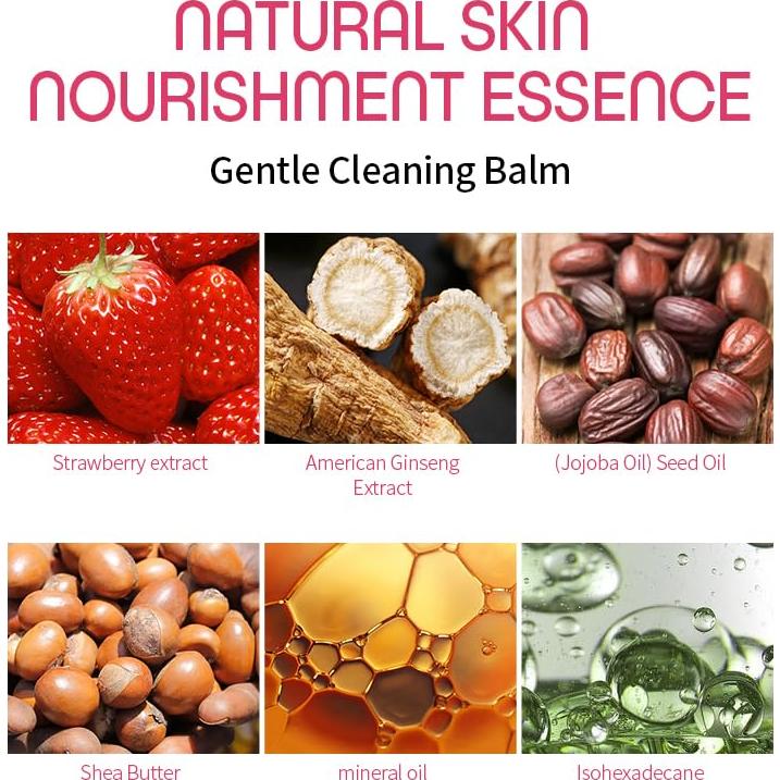 Bálsamo Limpiador Desmaquillante Natural GLOWSKNN 100g Fresa