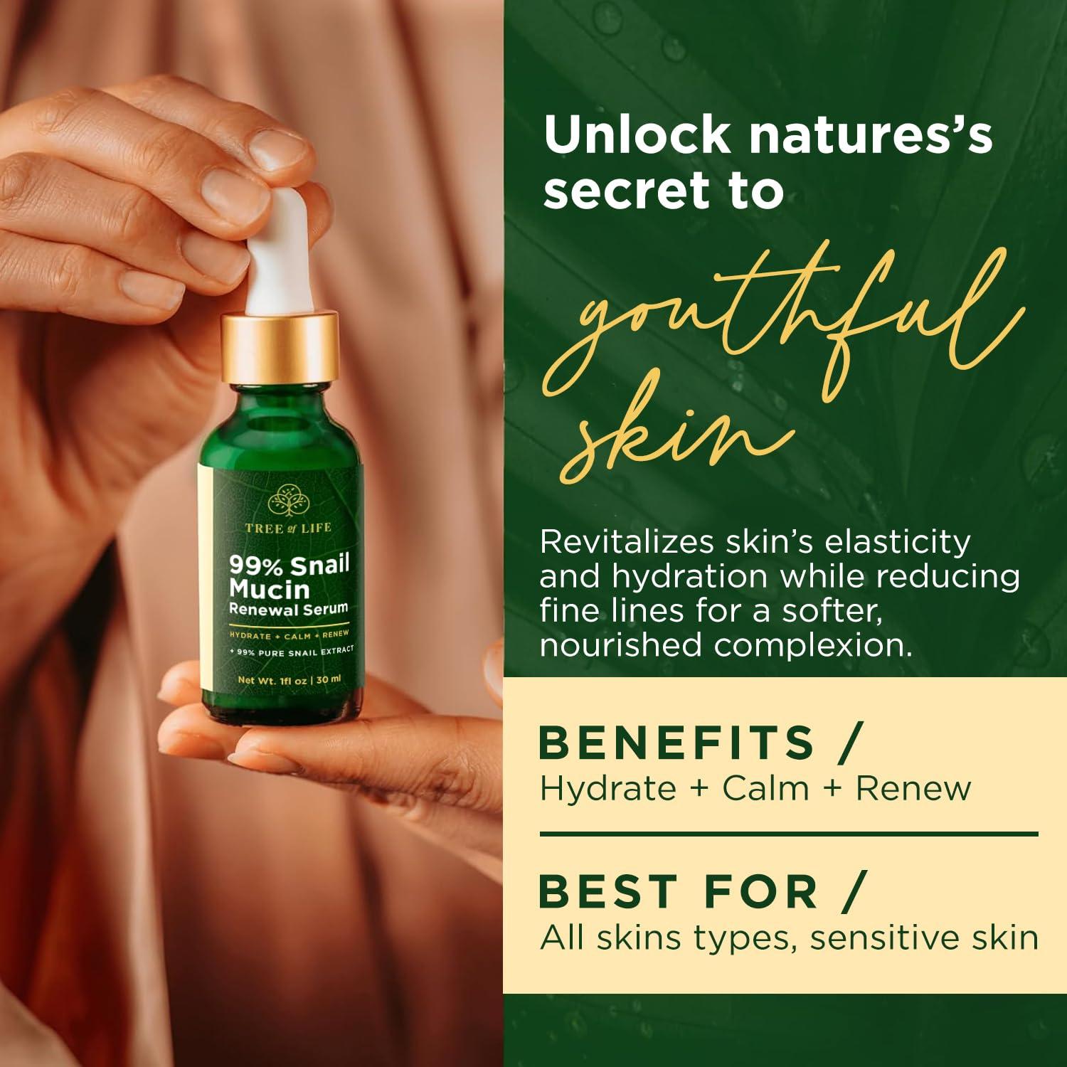 Suero Hidratante de Mucina de Caracol Tree of Life 29.57 ml