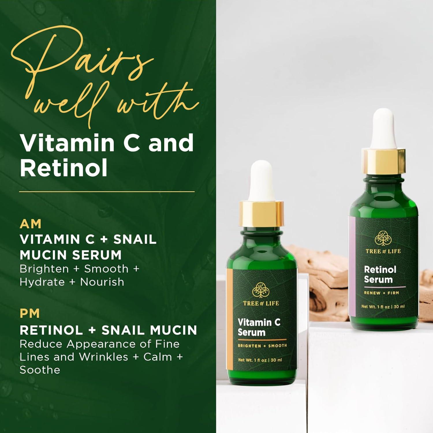 Suero Hidratante de Mucina de Caracol Tree of Life 29.57 ml