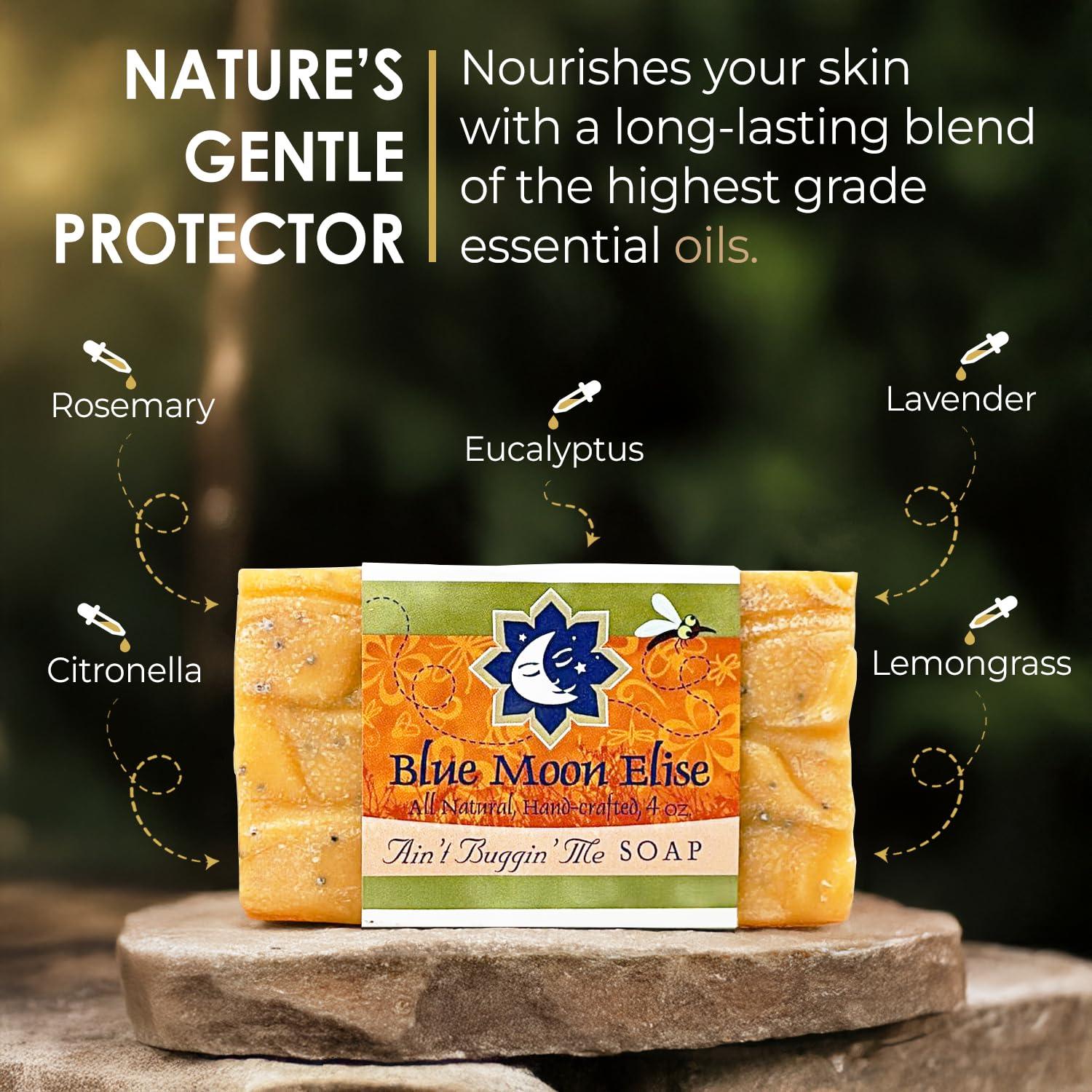 Jabón Natural de Citronela Blue Moon Elise 113g - Hecho a Mano