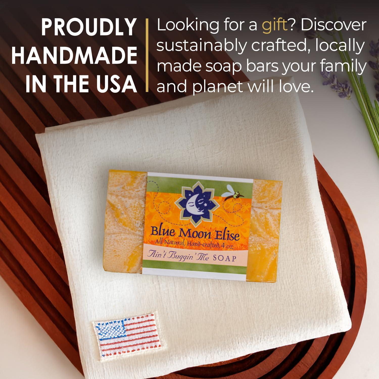 Jabón Natural de Citronela Blue Moon Elise 113g - Hecho a Mano