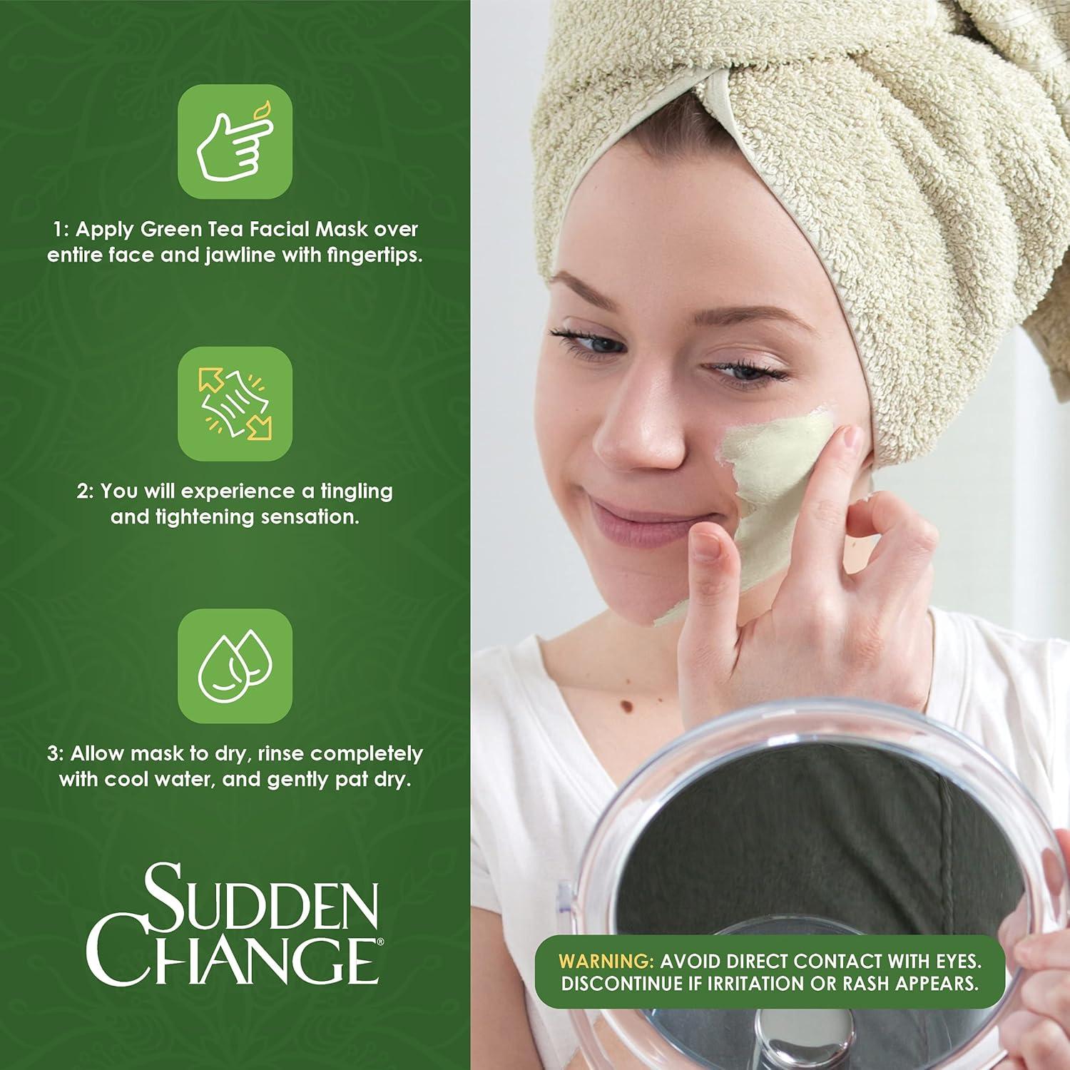 Mascarilla Facial Hidratante de Té Verde Sudden Change 96g