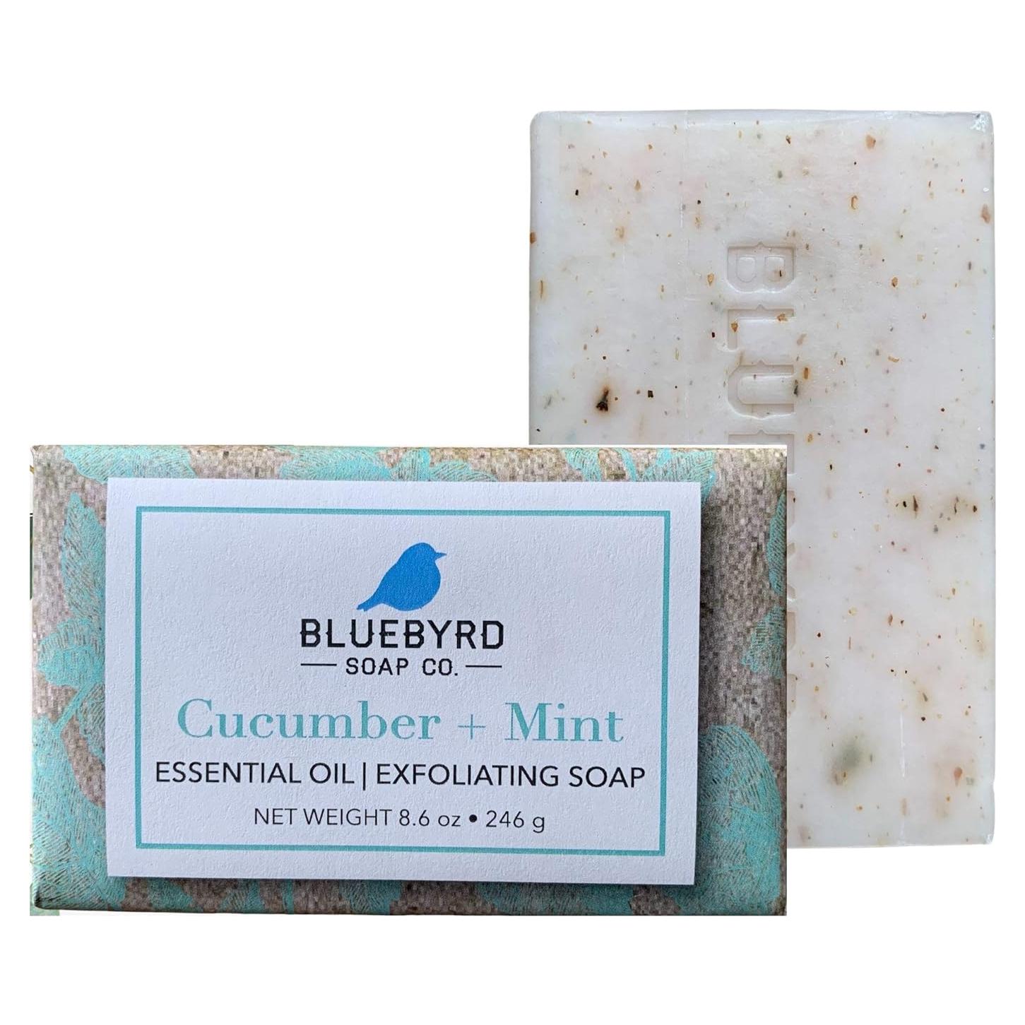 Jabón Exfoliante Vegano Pepino y Menta Bluebyrd 243.8g