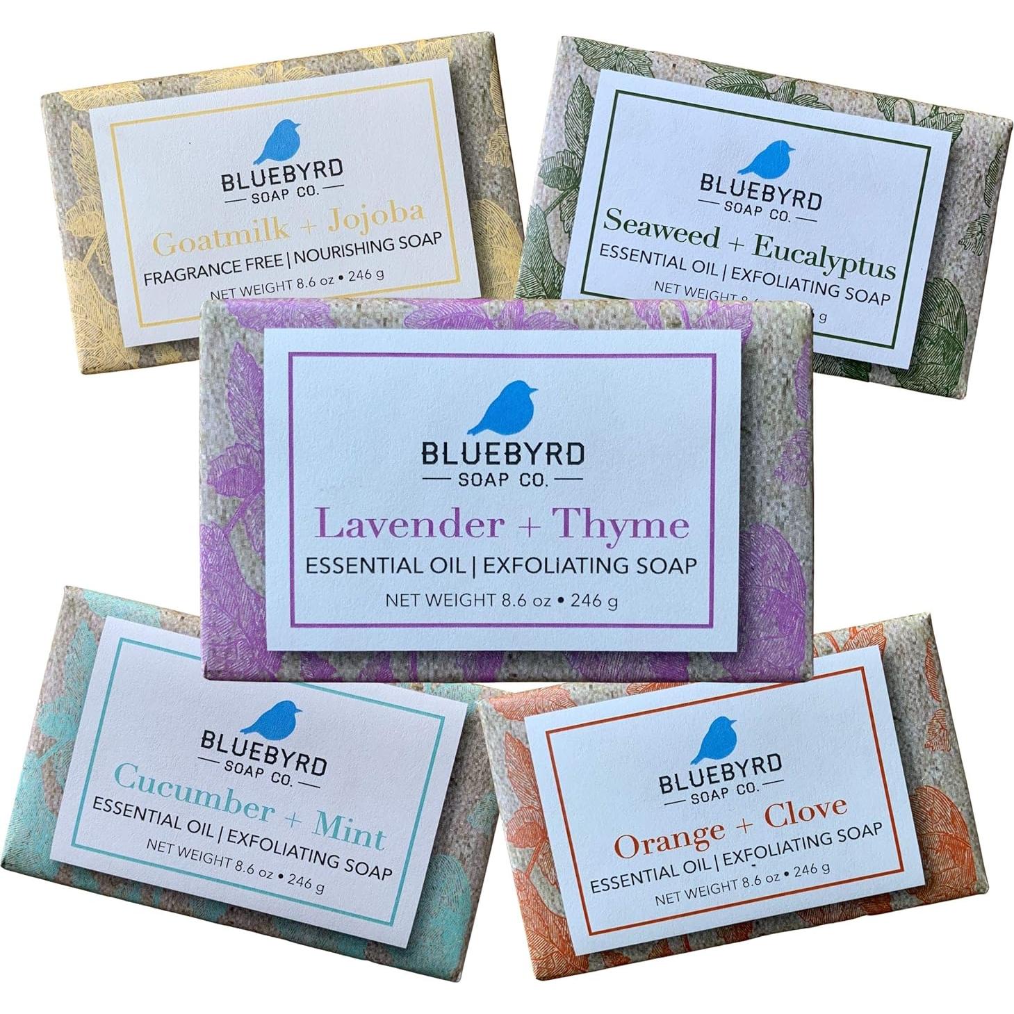 Jabón Exfoliante Vegano Pepino y Menta Bluebyrd 243.8g