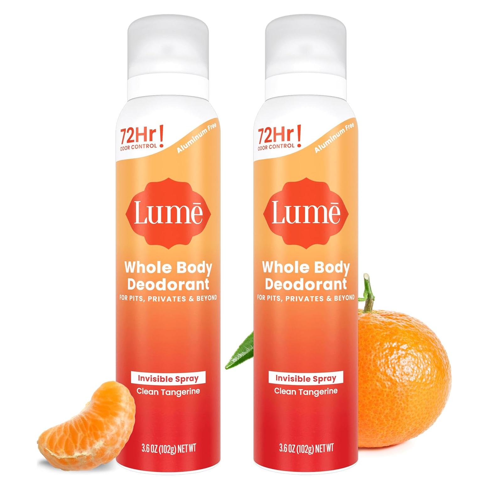Lume Spray Desodorante Invisible 2 Unidades Mandarina Limpia