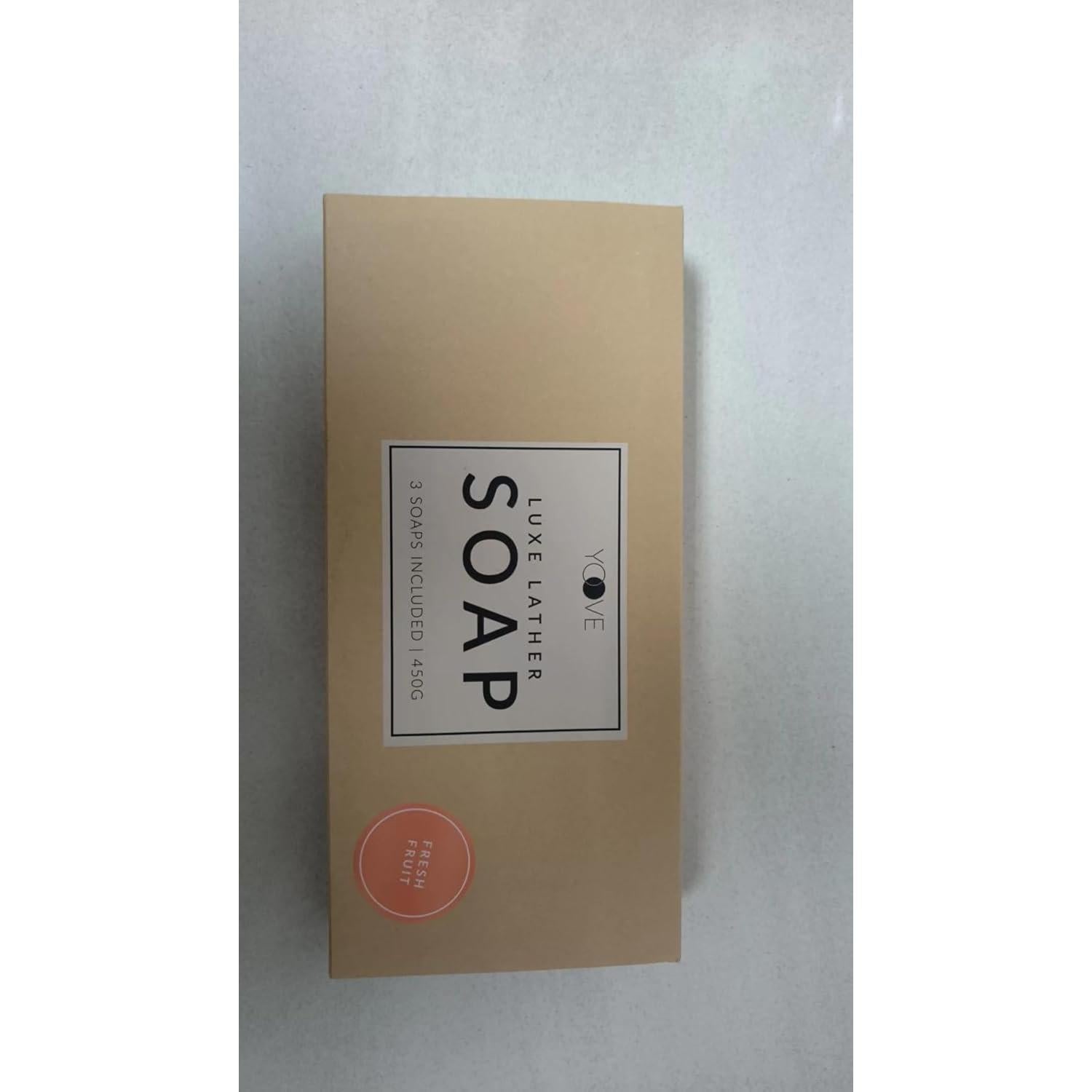 Jabón Natural Exfoliante Yoove 3 Piezas con Frutas