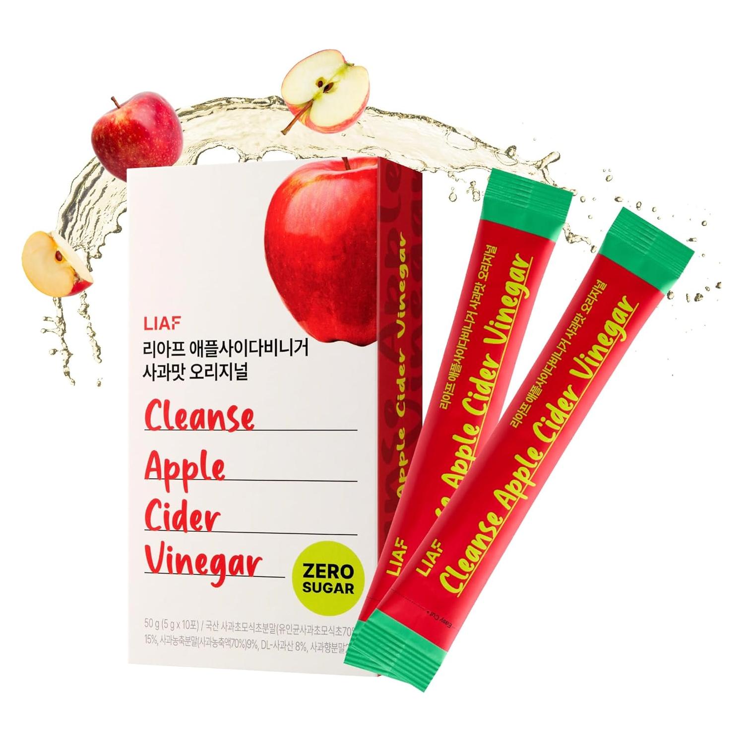 Paquete de Té en Polvo LIAF de Sidra de Manzana Sin Azúcar 10 Unidades