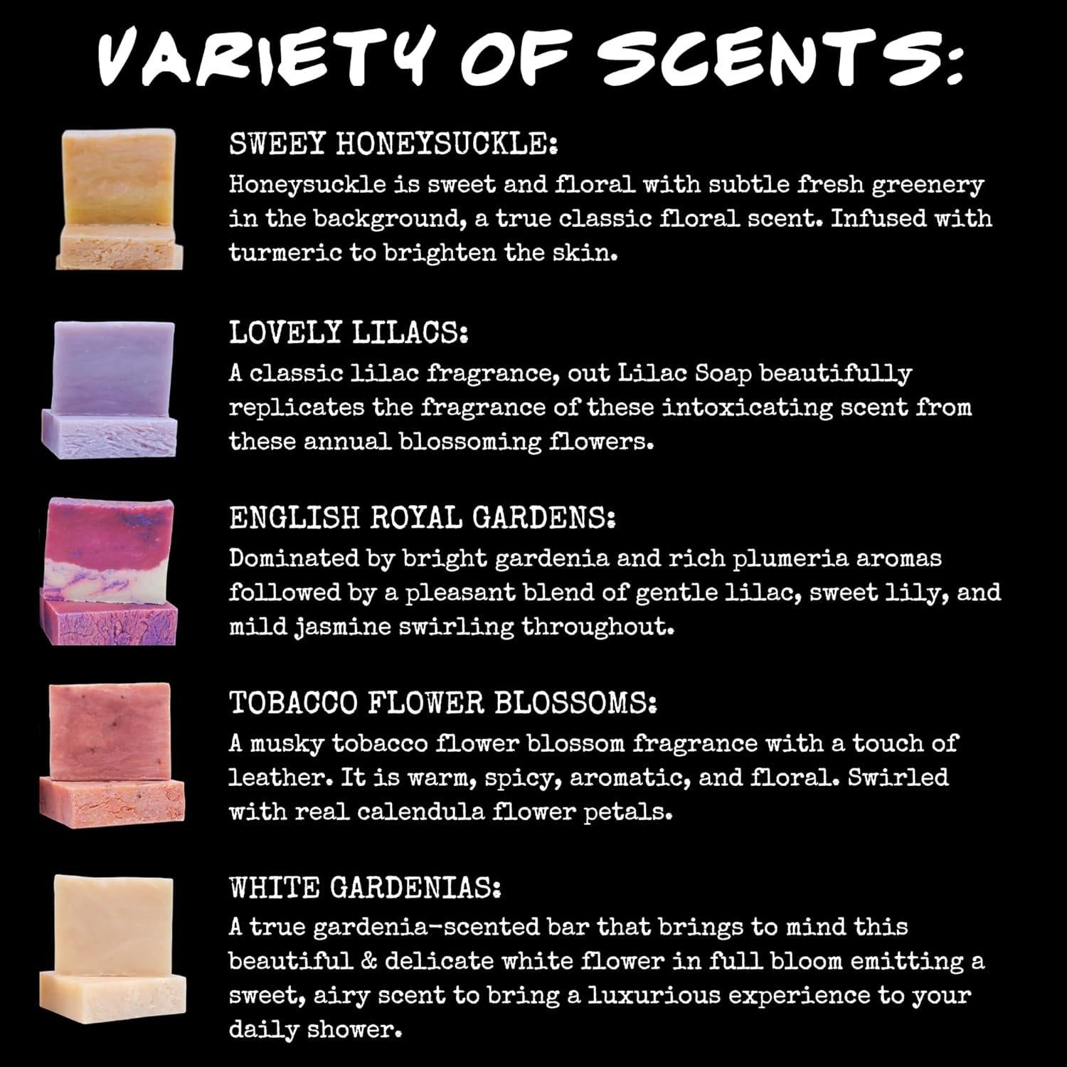 Juego de Jabones Florales Bluebyrd para Mujeres - 5 Barras Naturales