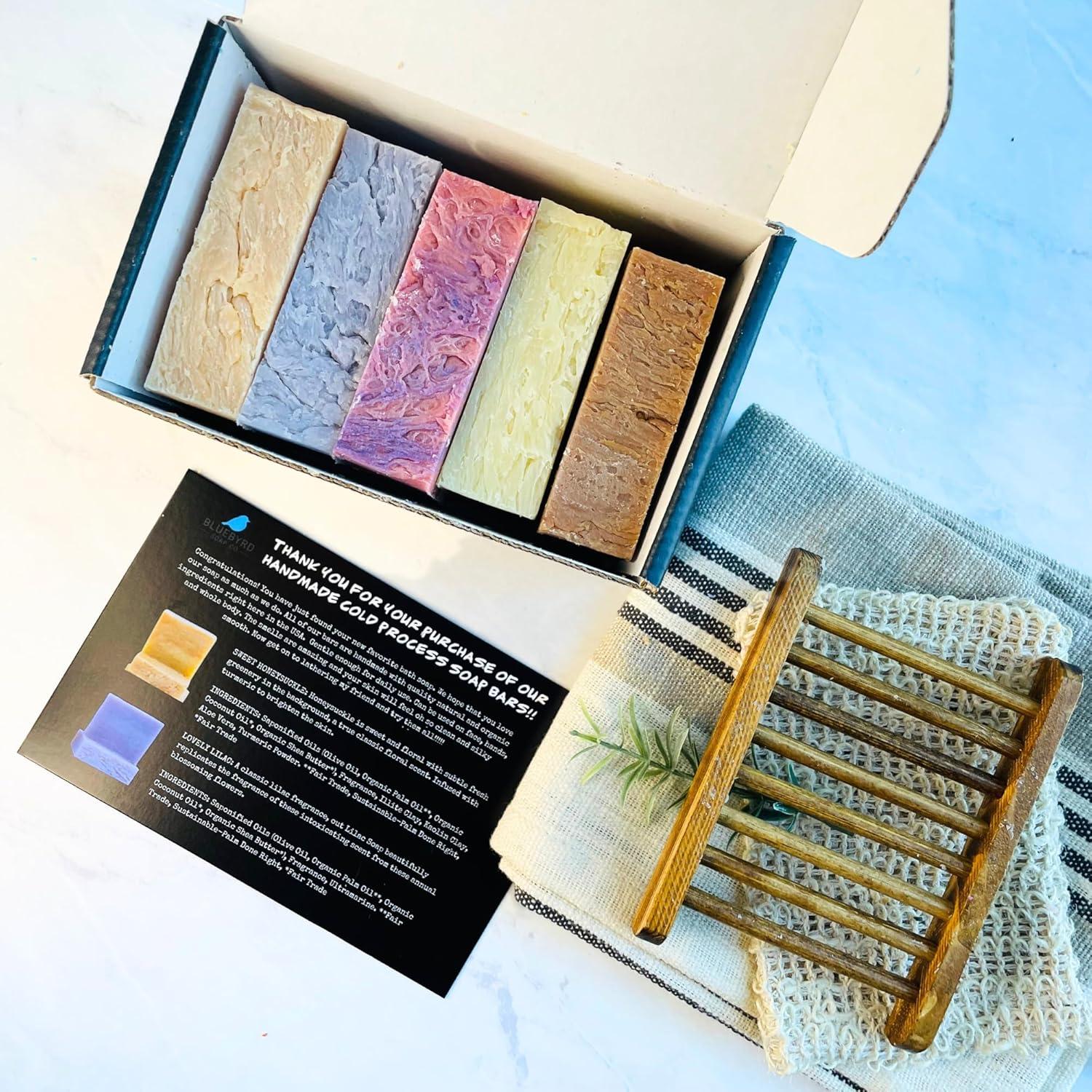 Juego de Jabones Florales Bluebyrd para Mujeres - 5 Barras Naturales