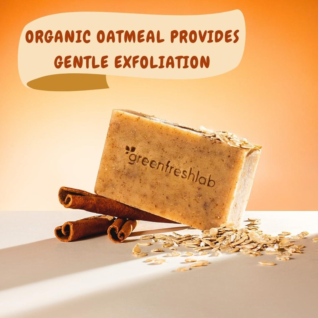Jabón Exfoliante Orgánico GreenFreshLab 113 g Canela y Clavo