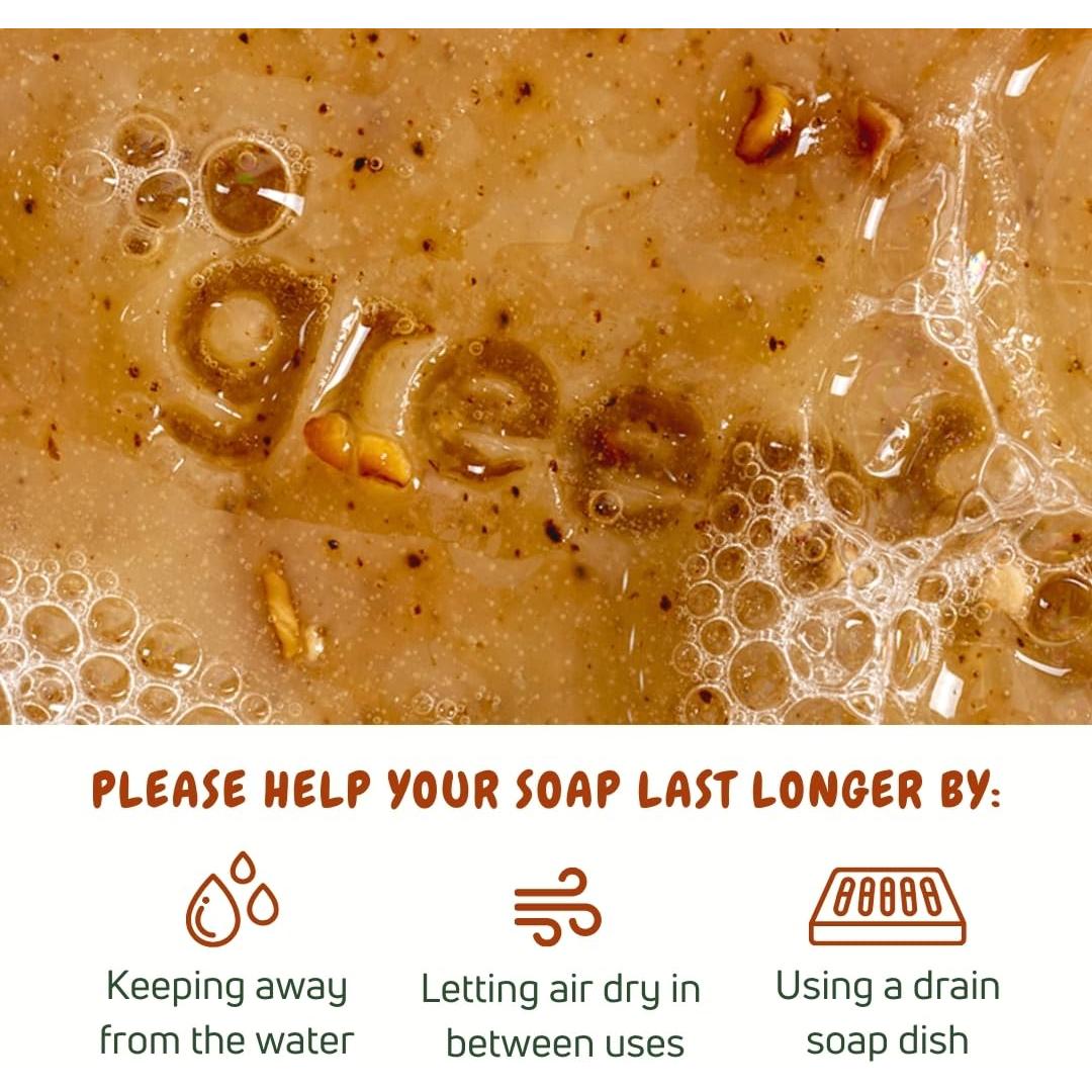 Jabón Exfoliante Orgánico GreenFreshLab 113 g Canela y Clavo