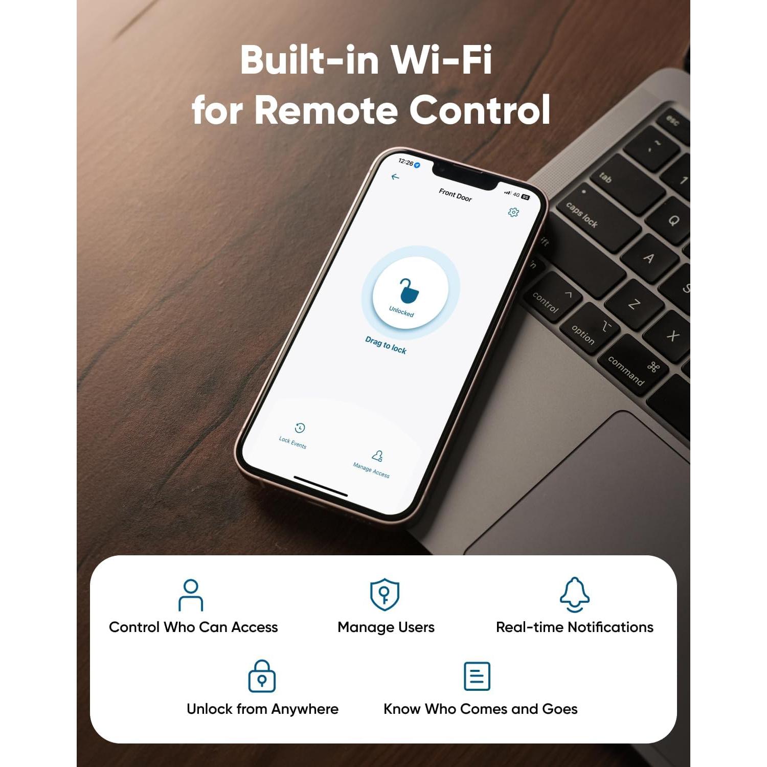 Cerradura Inteligente eufy Seguridad C30 con Manija WiFi