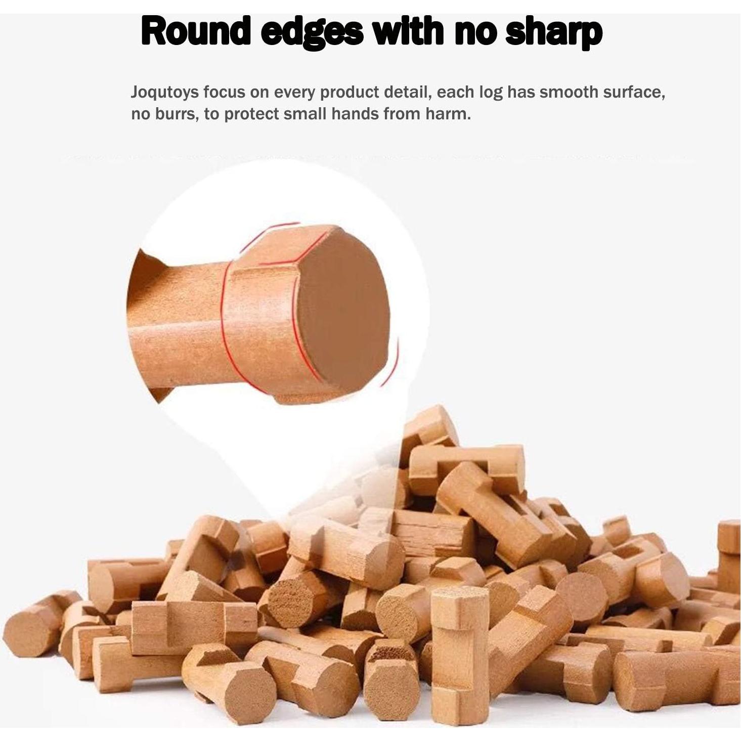 Juguete de Construcción de Madera Joqutoys 90 Piezas para Niños