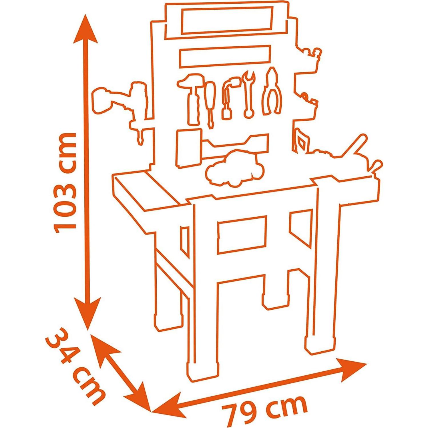 Centro de Trabajo Juguete Smoby Black & Decker con Herramientas