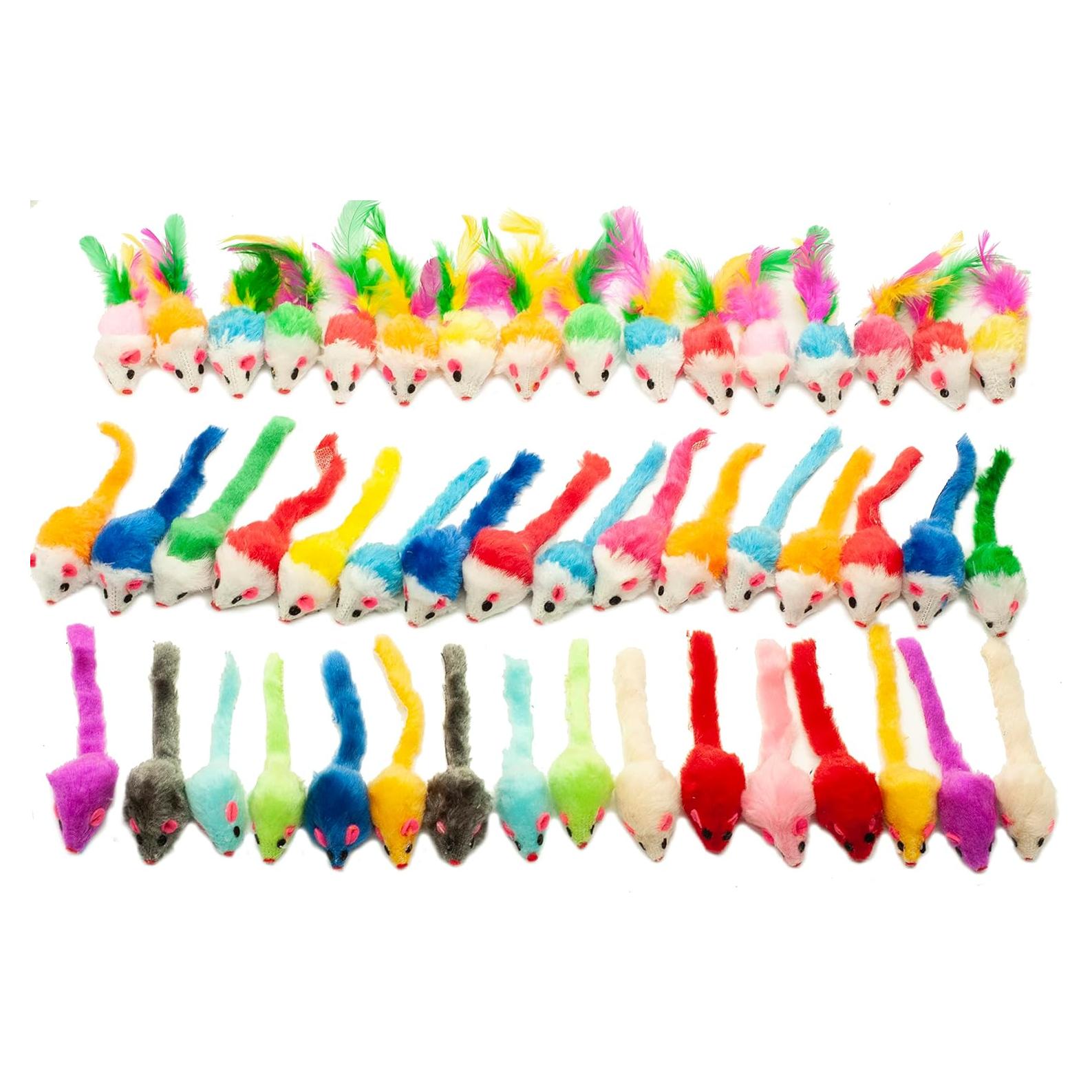 Juguetes para Gatos Charla de Moda 48 Ratones de Peluche