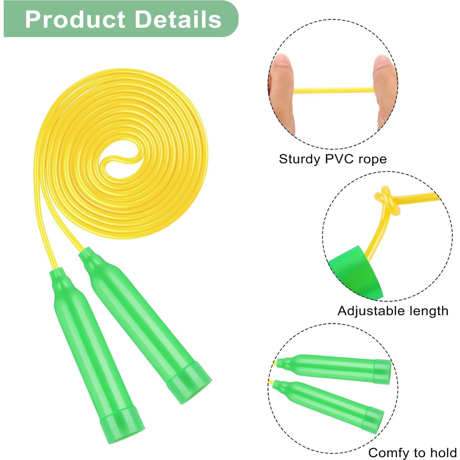 Cuerdas para Saltar Ajustables Elcoho 36 Paquetes 2.2m Niños