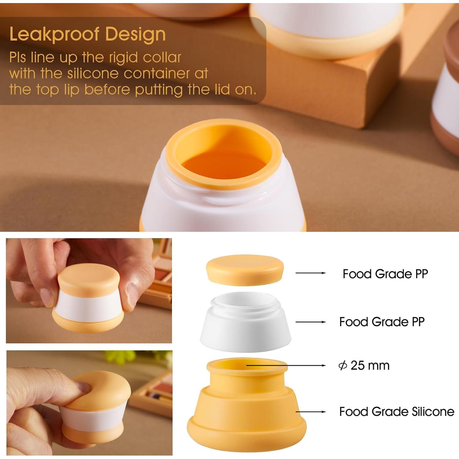 Contenedores de Viaje INSFIT 5PCS Silicona 20ml A Prueba de Fugas