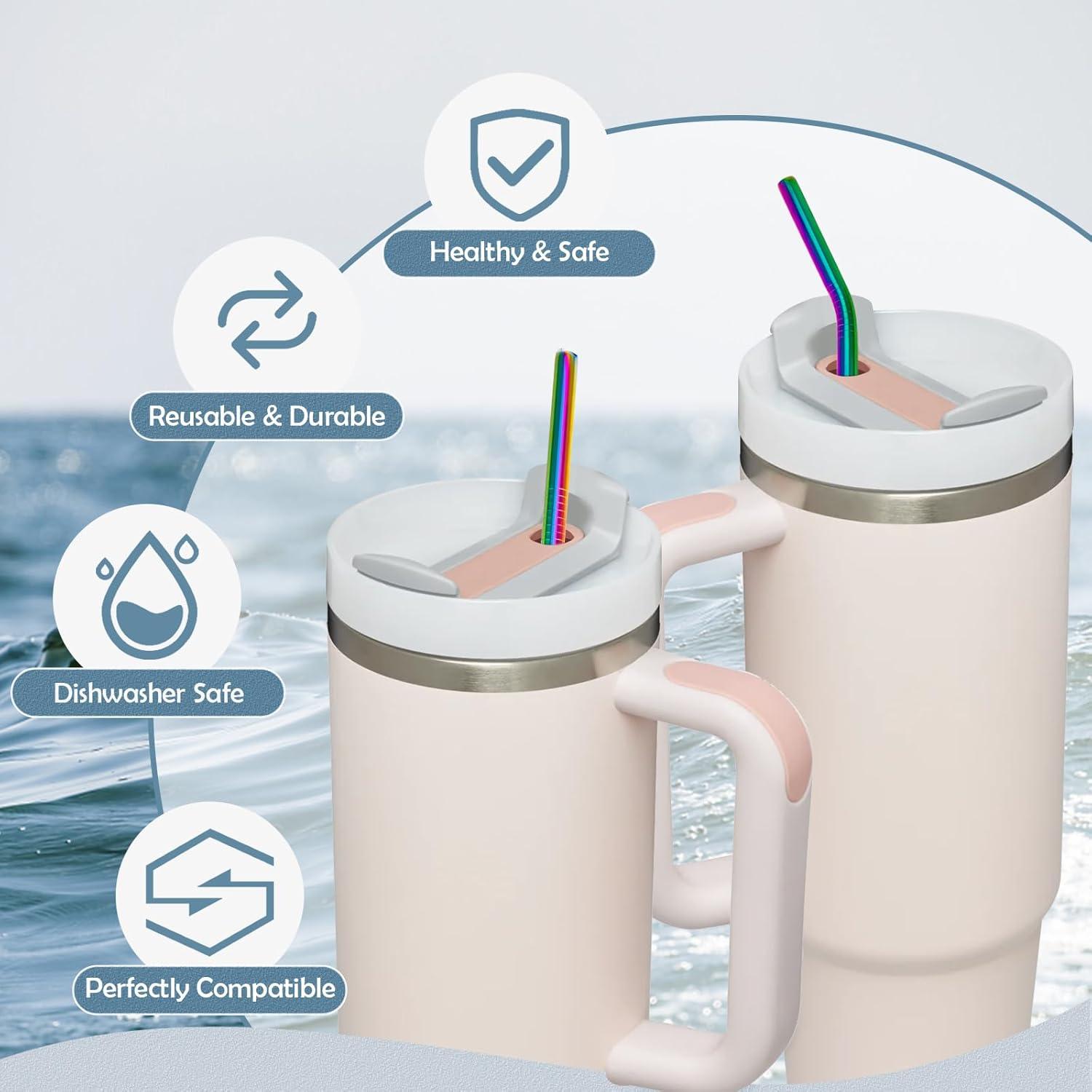 Pajillas de Acero Inoxidable Sun3drucker para Vaso Stanley 40oz