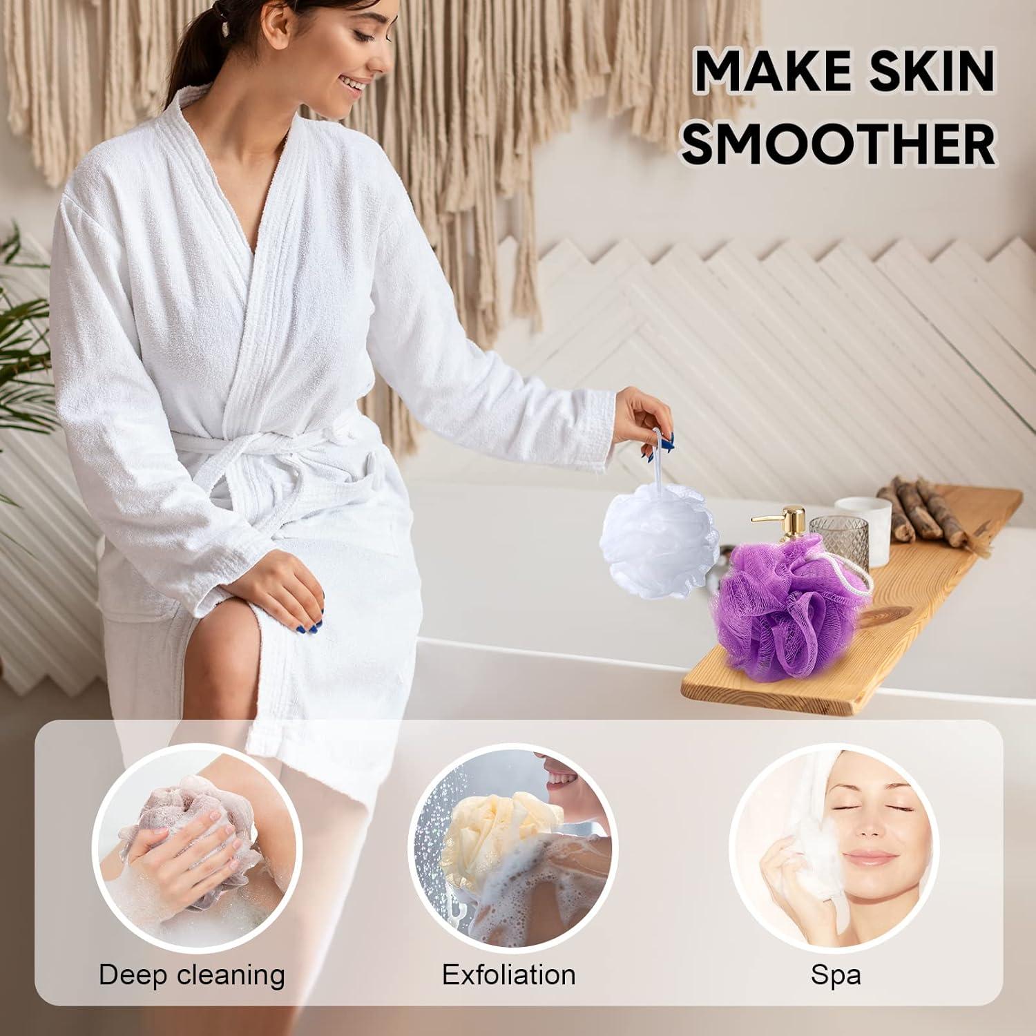 Paquete de 50 esponjas de lufa Chengu para baño - Multicolor