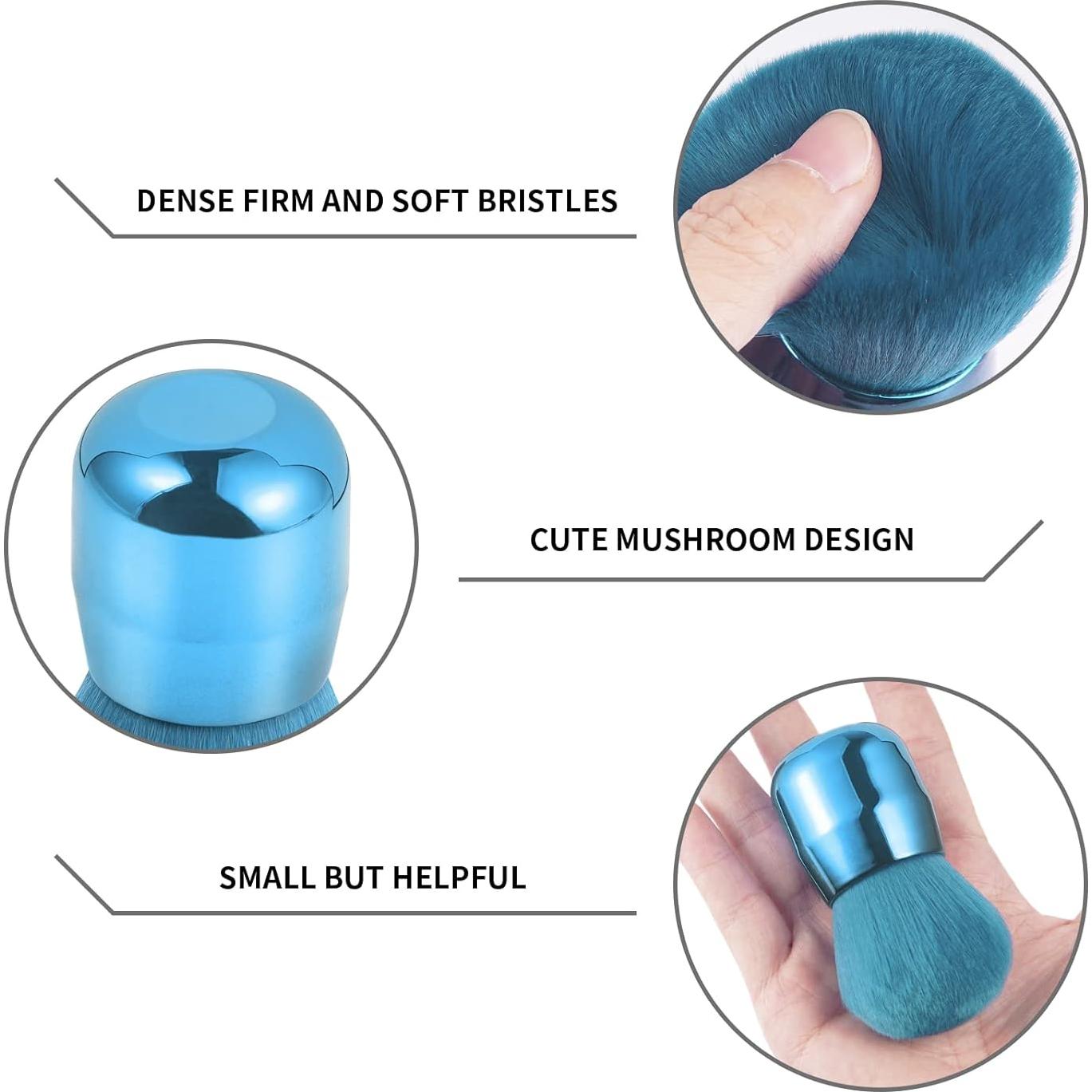 Cepillo Removedor de Polvo para Uñas Vaincre Azul - Suave y Eficaz