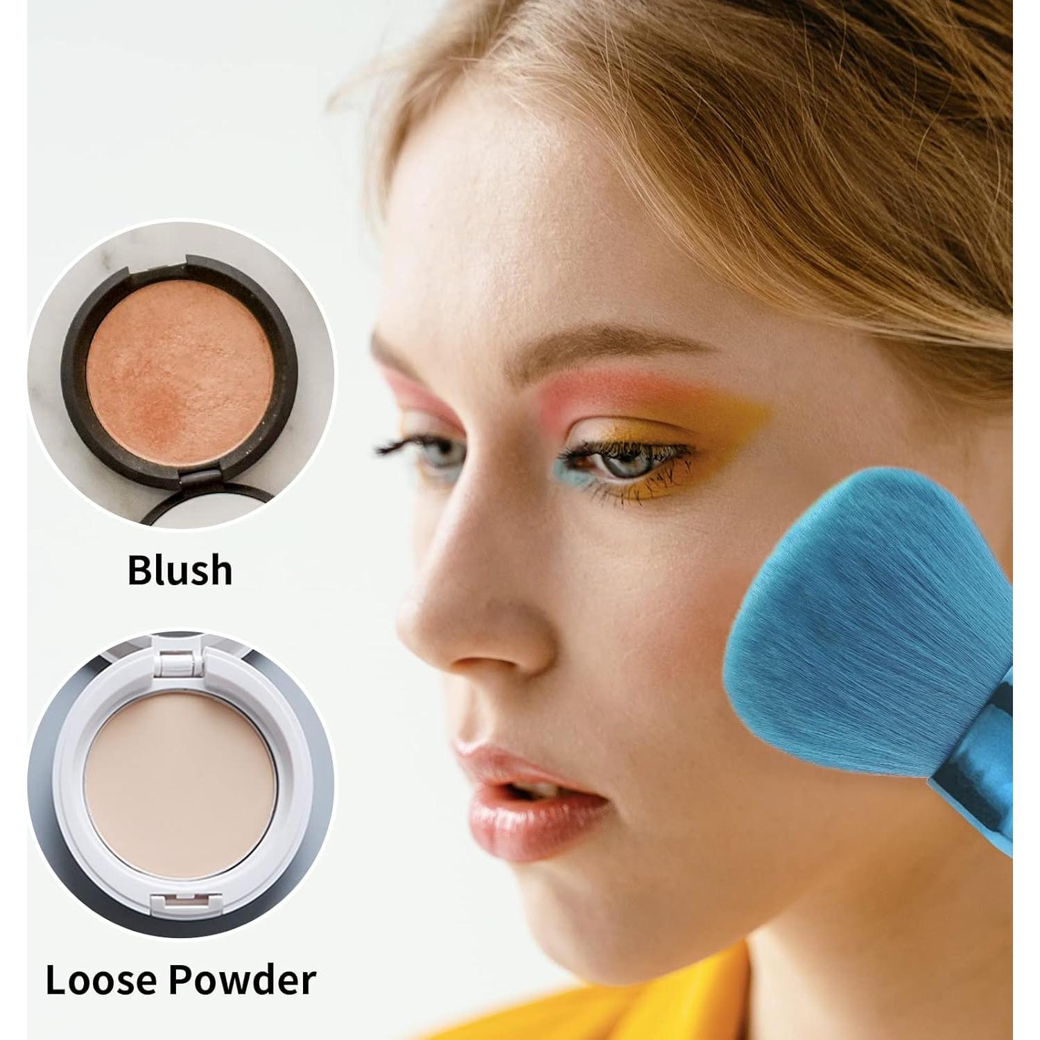 Cepillo Removedor de Polvo para Uñas Vaincre Azul - Suave y Eficaz