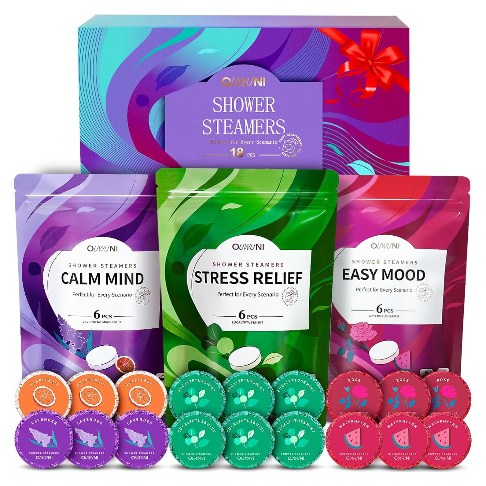 Bombas de Ducha Aromaterapia Ouwuni - Paquete de 18 Aromas