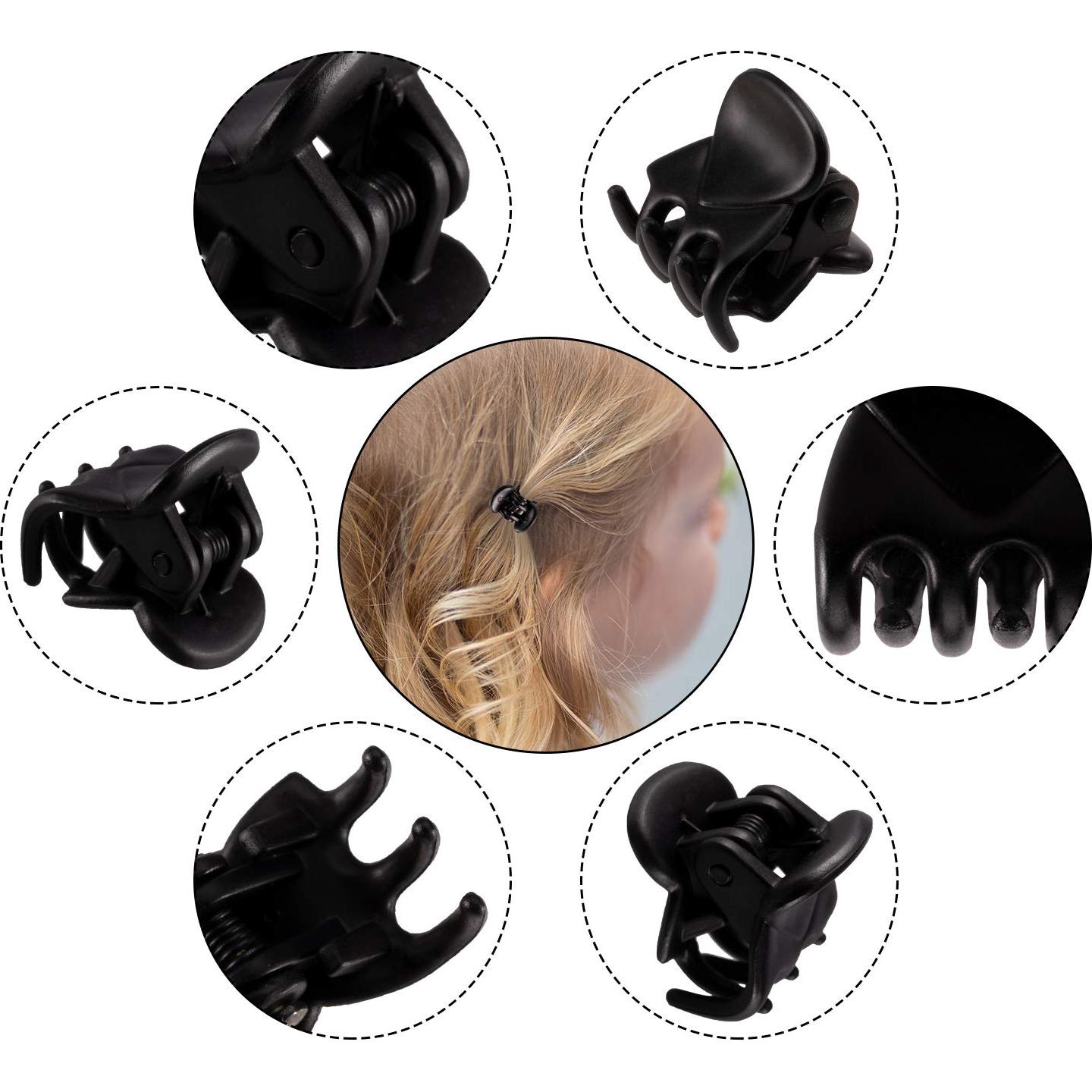 Clips de Garra para Cabello YOHAMA 36 Pcs Negros 1.27 cm