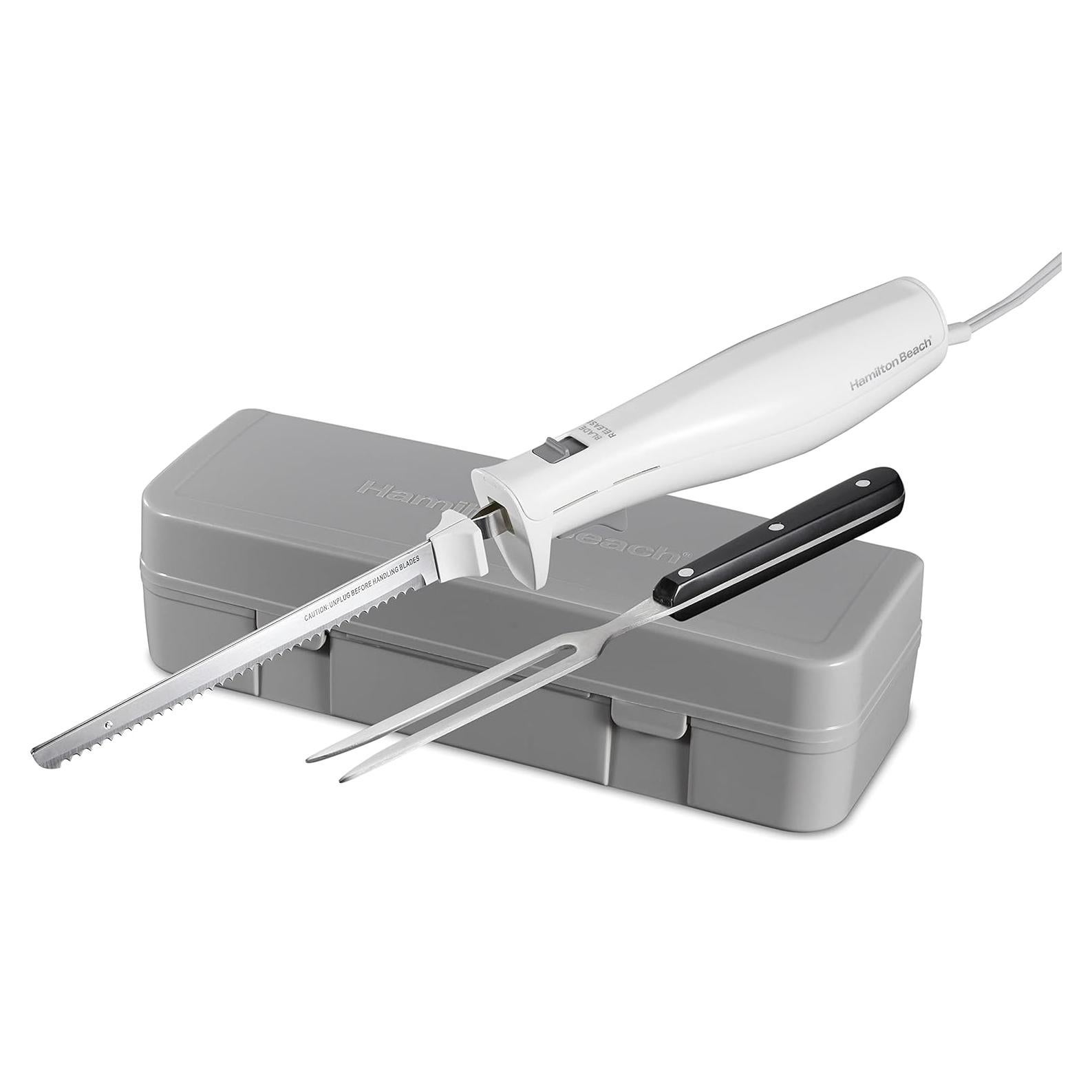 Juego de cuchillos eléctricos Hamilton Beach 120W con tenedor y estuche