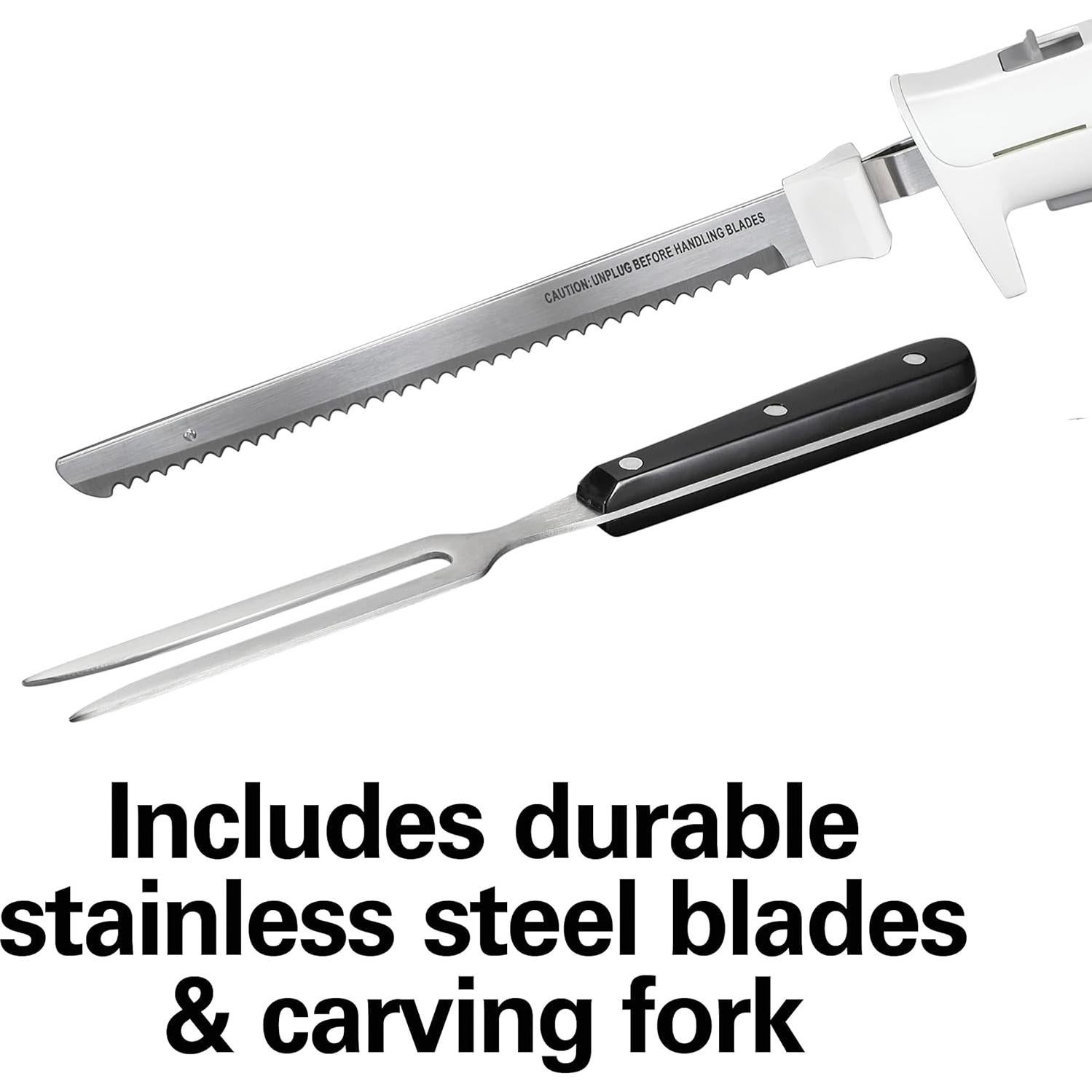 Juego de cuchillos eléctricos Hamilton Beach 120W con tenedor y estuche