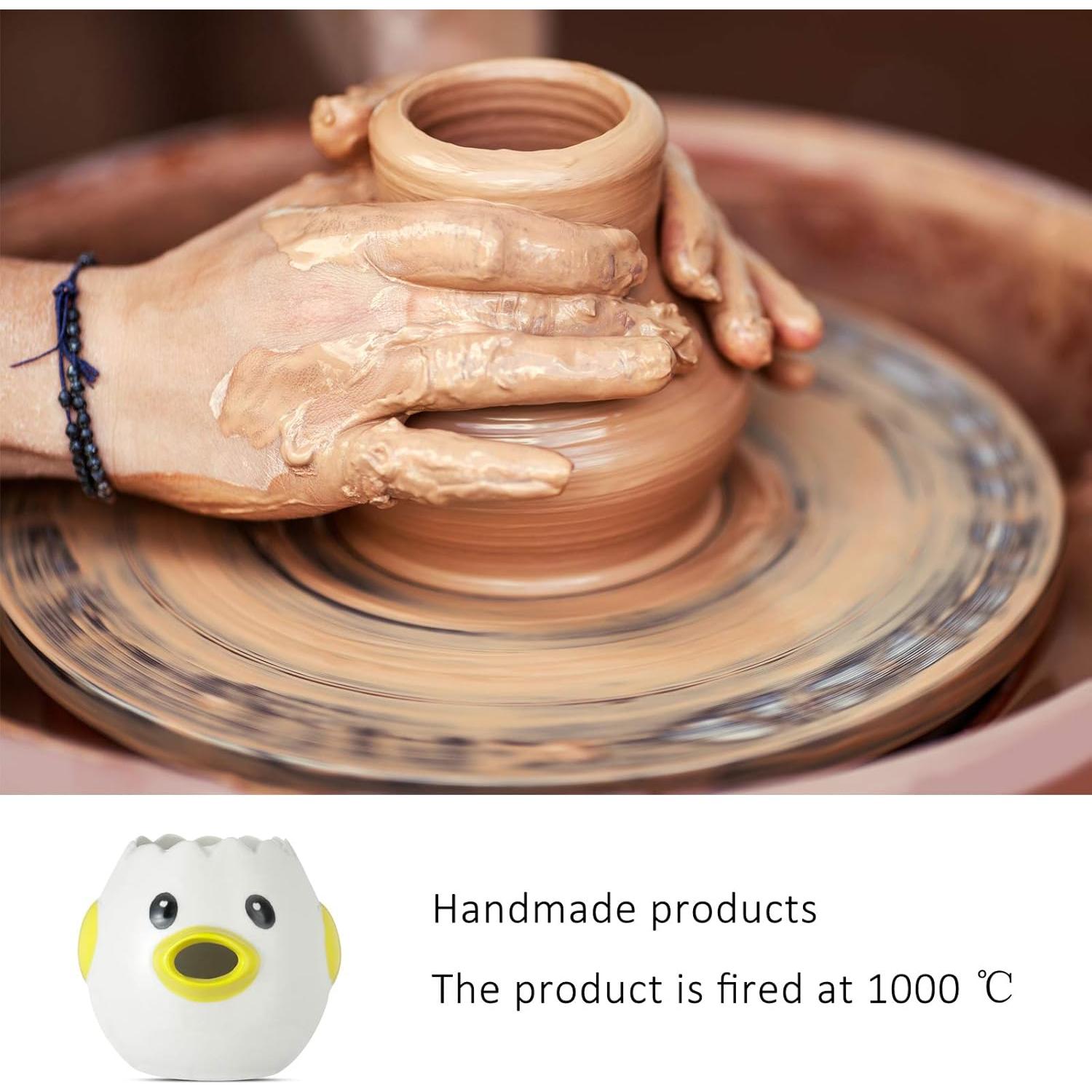 Separador de Huevos Cerámica Sretanj Amarillo 7.62cm Práctico