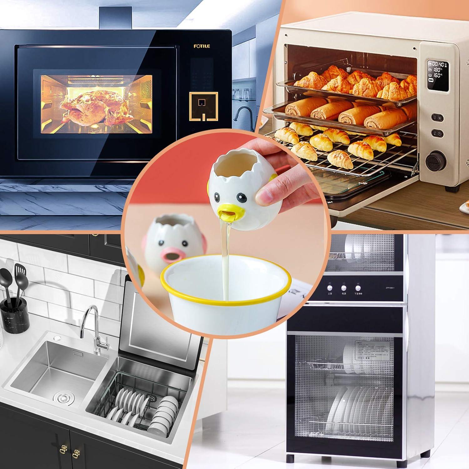 Separador de Huevos Cerámica Sretanj Amarillo 7.62cm Práctico