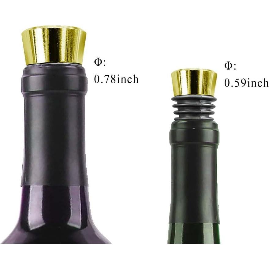 Juego de 30 Tapones de Vino Jiofaviu Dorados de Metal
