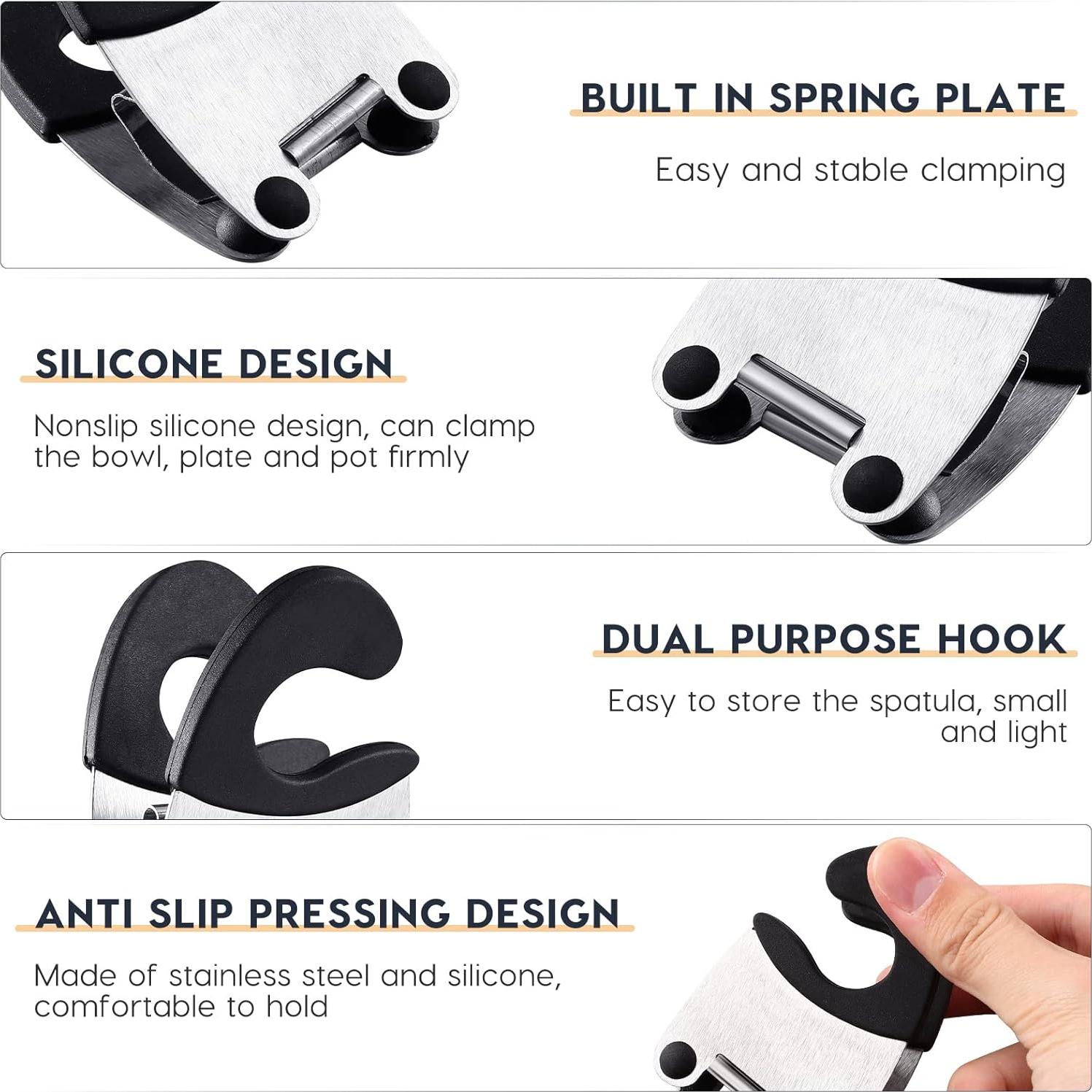 Soporte de Cuchara DOITOOL 2 Piezas Acero Inoxidable Antiescaldante